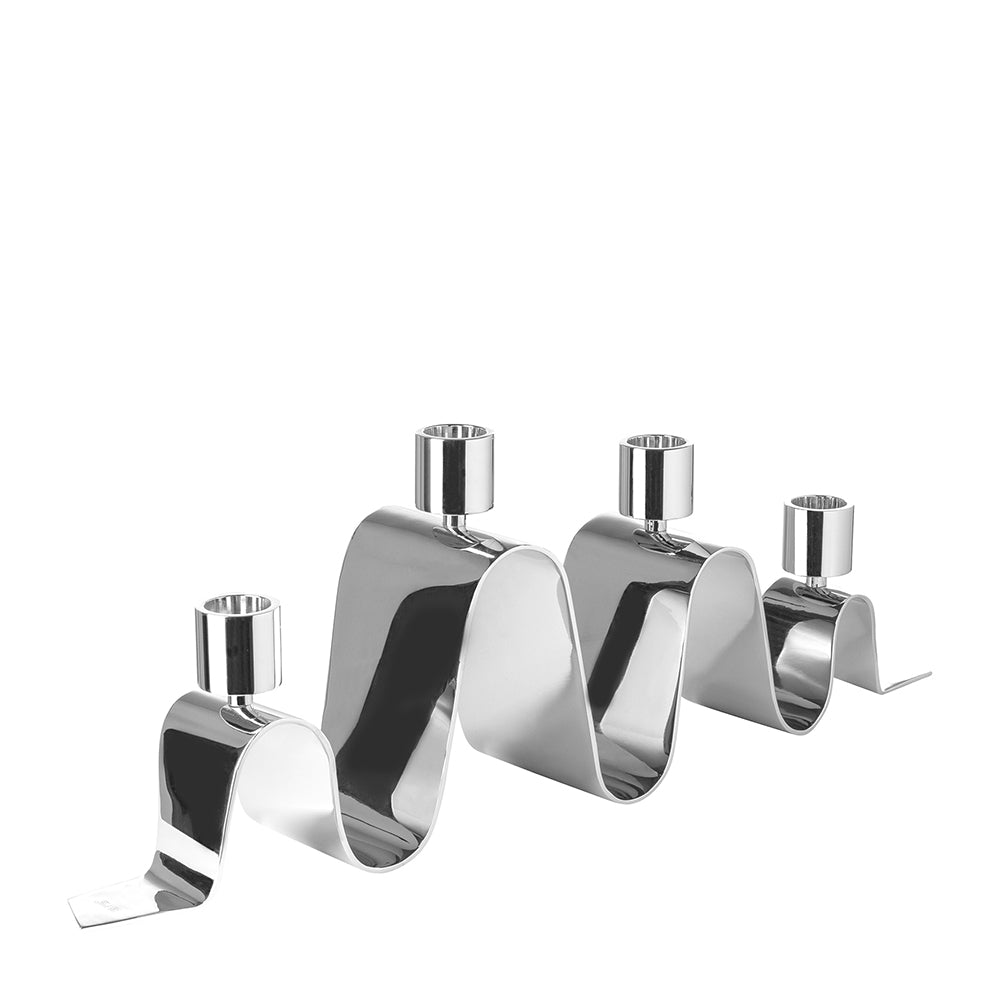 HILARA Leuchter, 4-flammig silberfarben