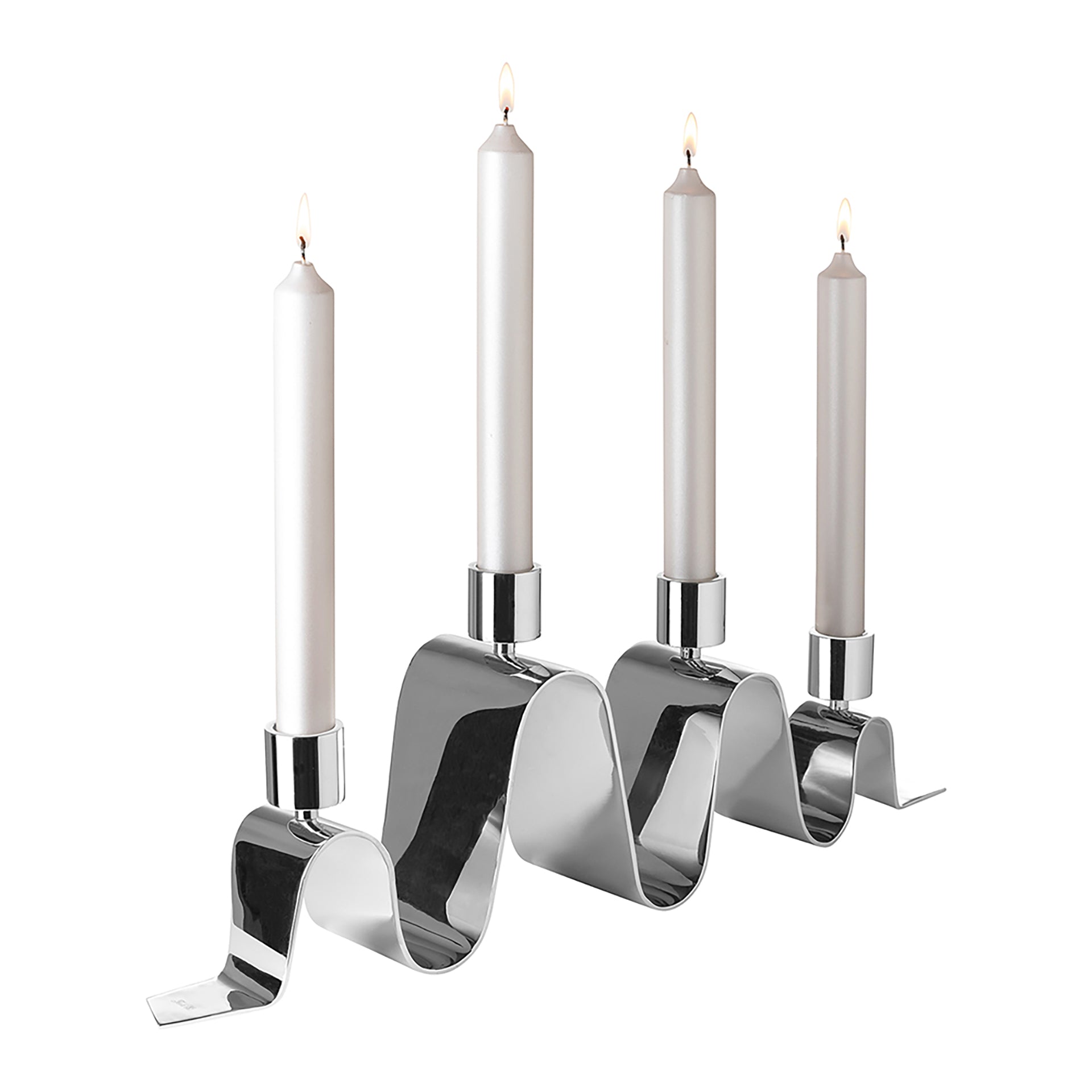 HILARA Leuchter, 4-flammig silberfarben