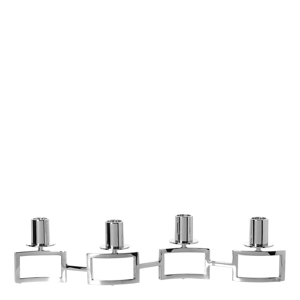 HOMMAGE Leuchter, 4-flammig silberfarben