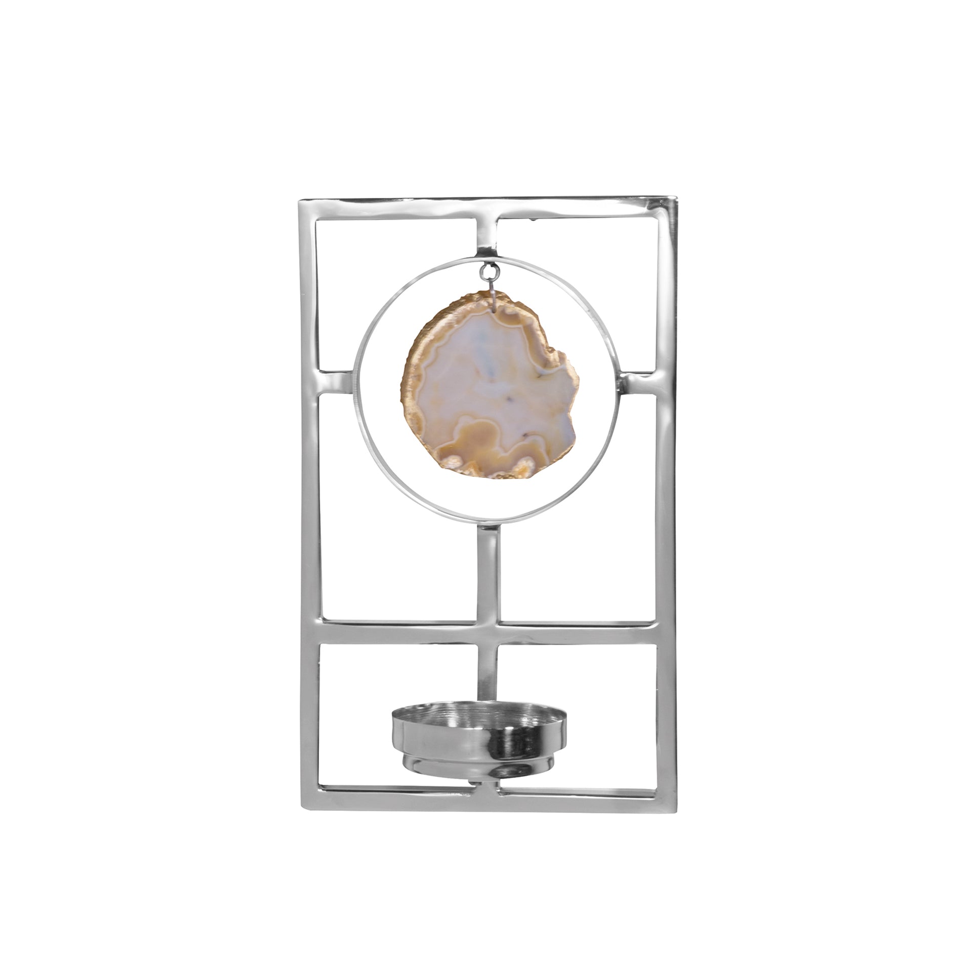 PIETRA Kerzenhalter silberfarben