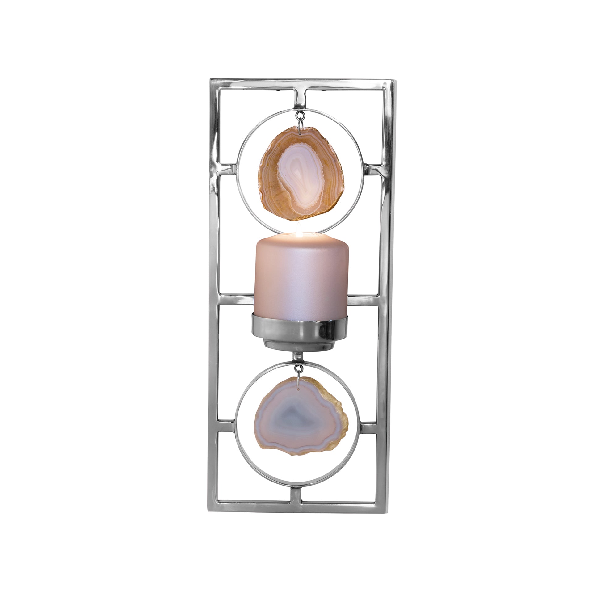 PIETRA Kerzenhalter silberfarben