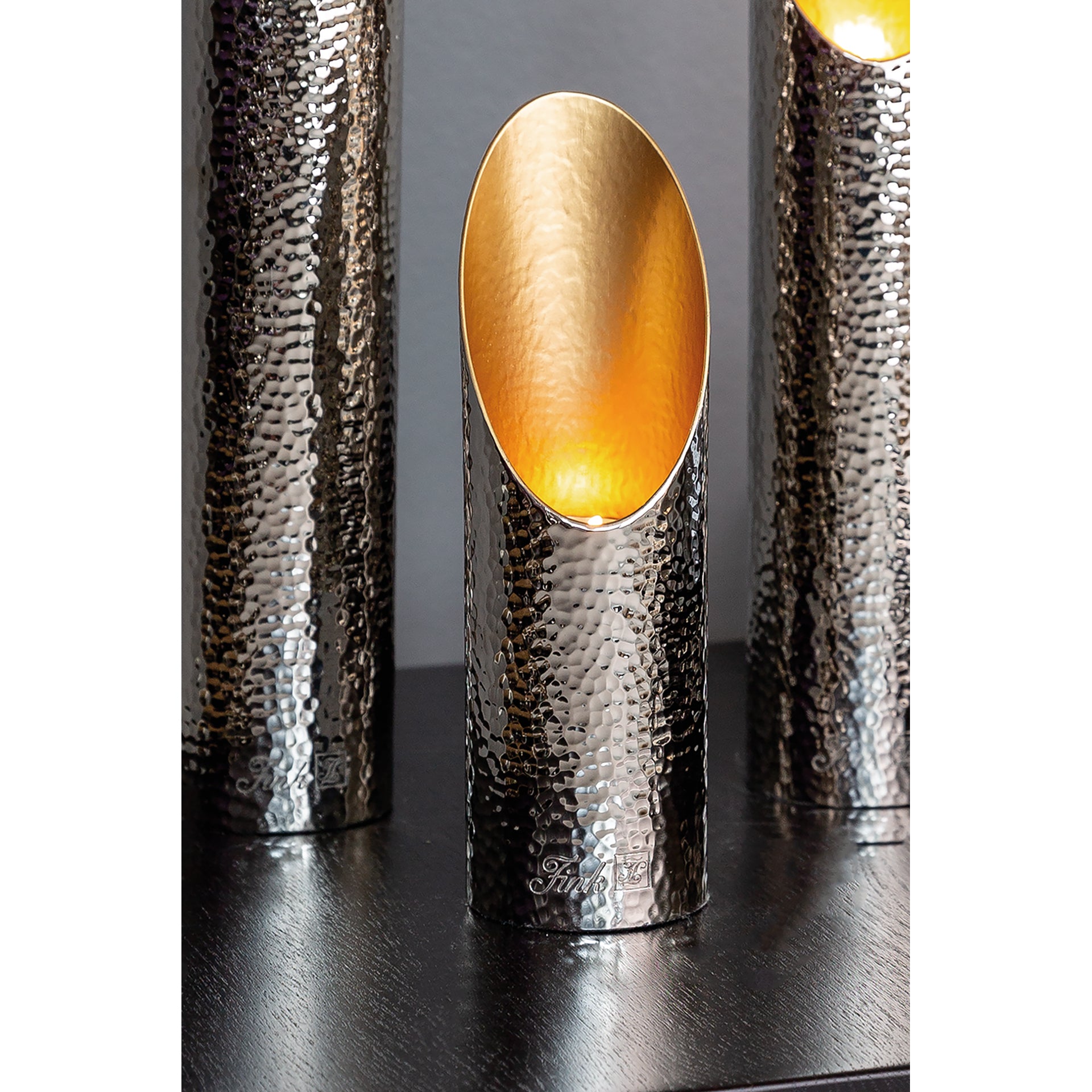 FIRAT Teelichthalter silberfarben