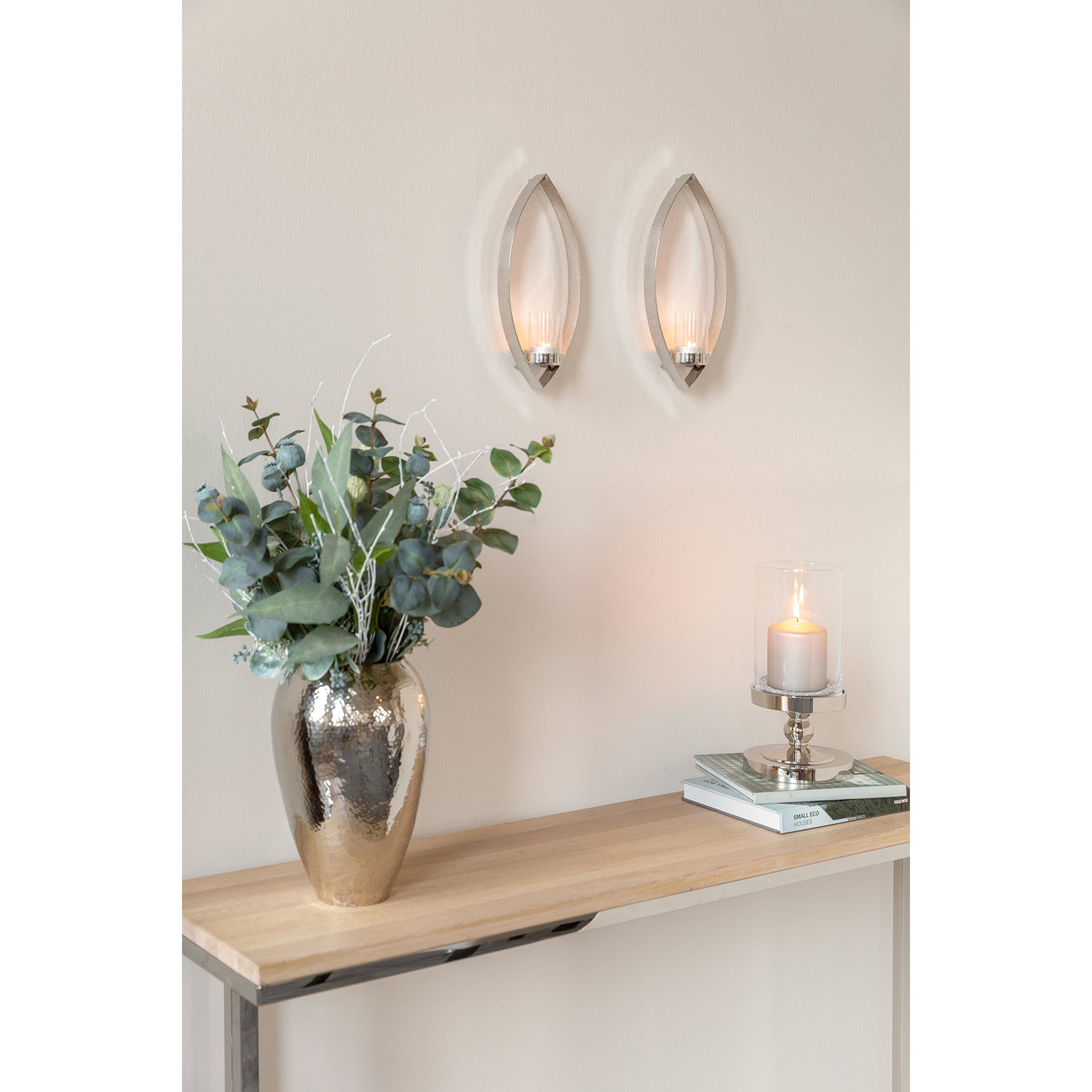 MARUF Teelichthalter silberfarben