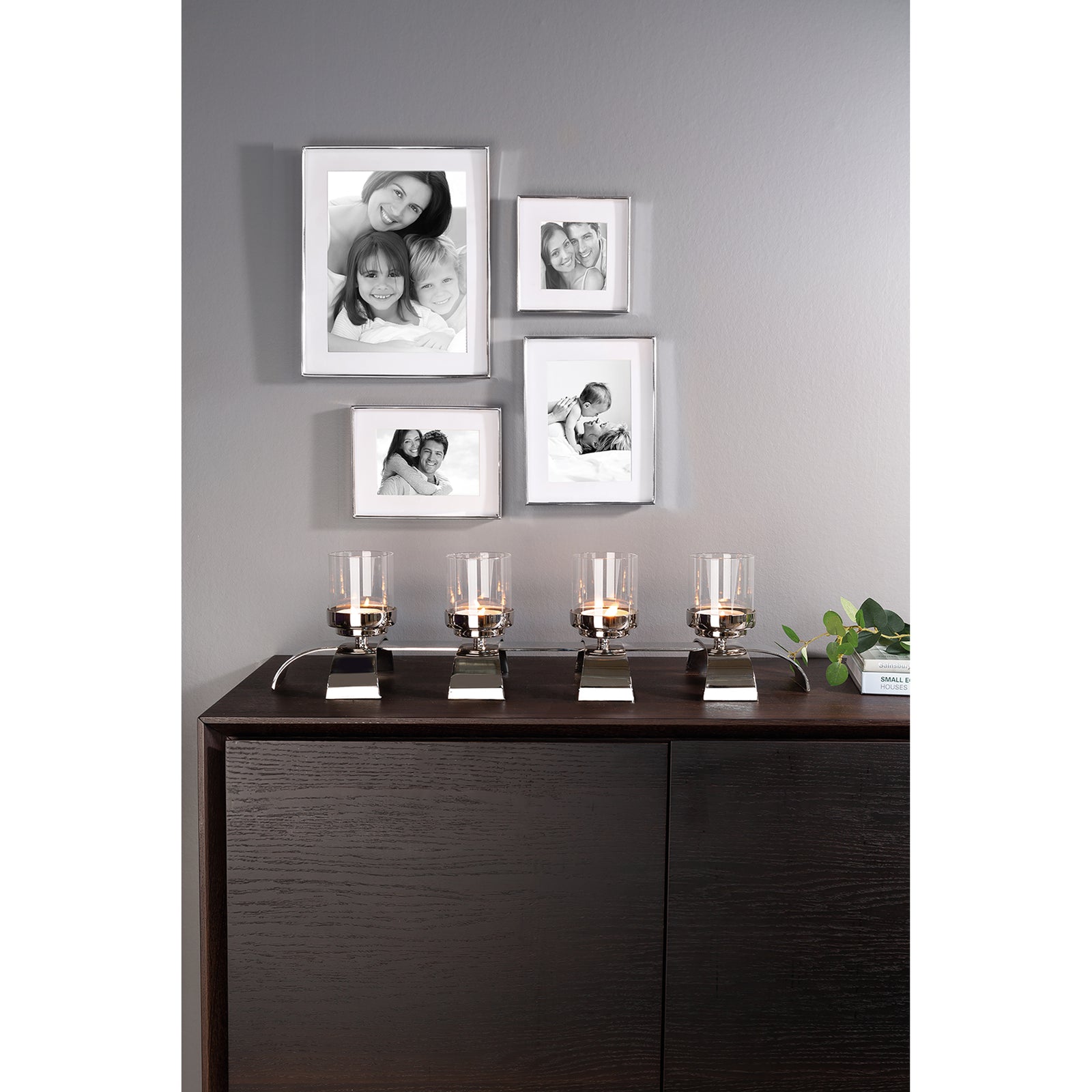 AARON Leuchter, 4-flammig silberfarben