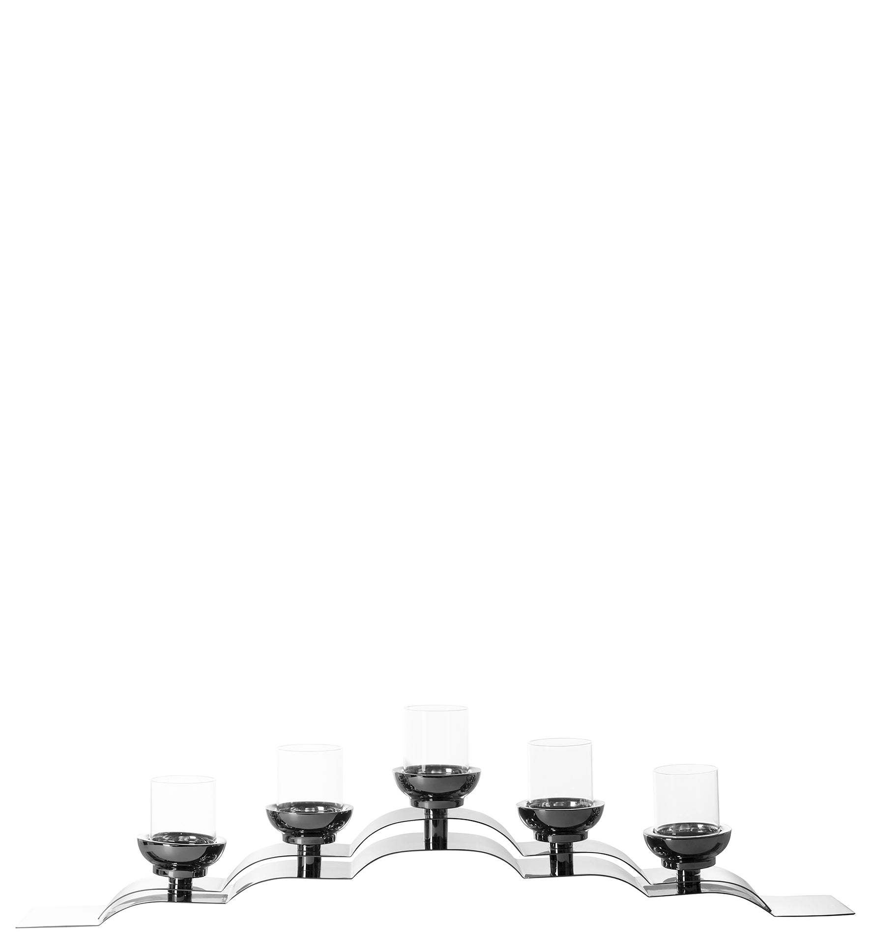 NUVOLA Leuchter, 5-flammig silberfarben