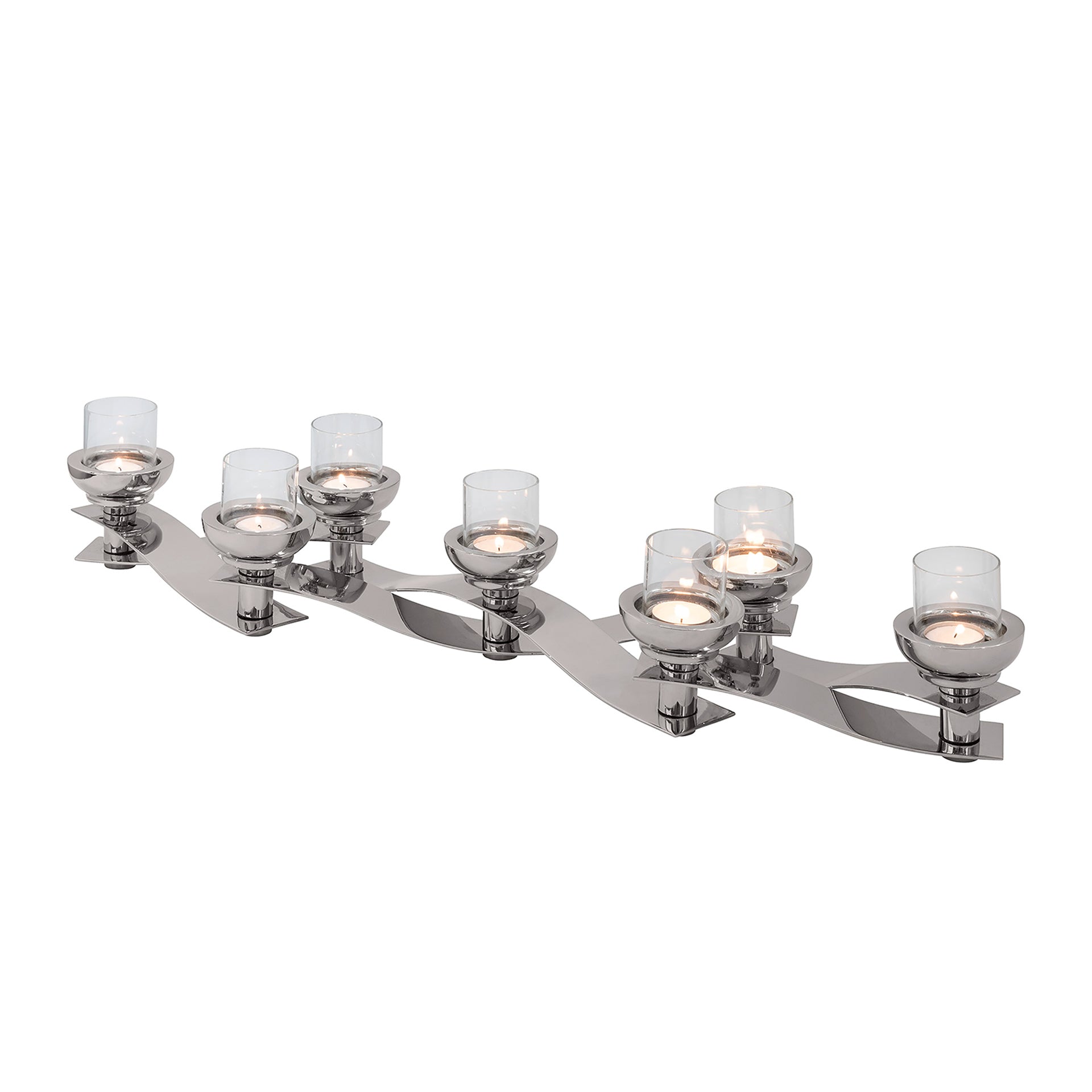 PAREO Leuchter, 7-flammig silberfarben