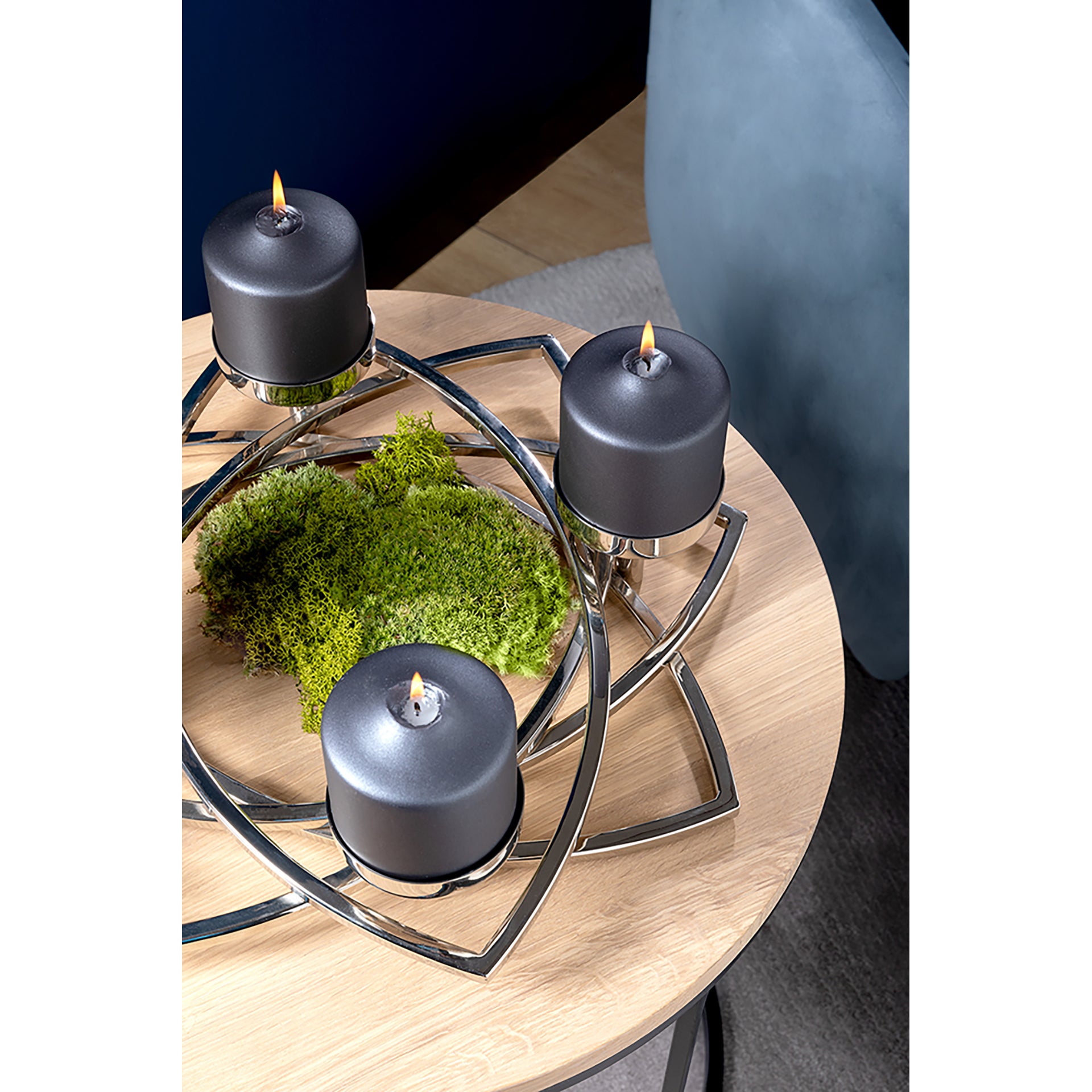 ZAPPORA Leuchter, 4-flammig silberfarben