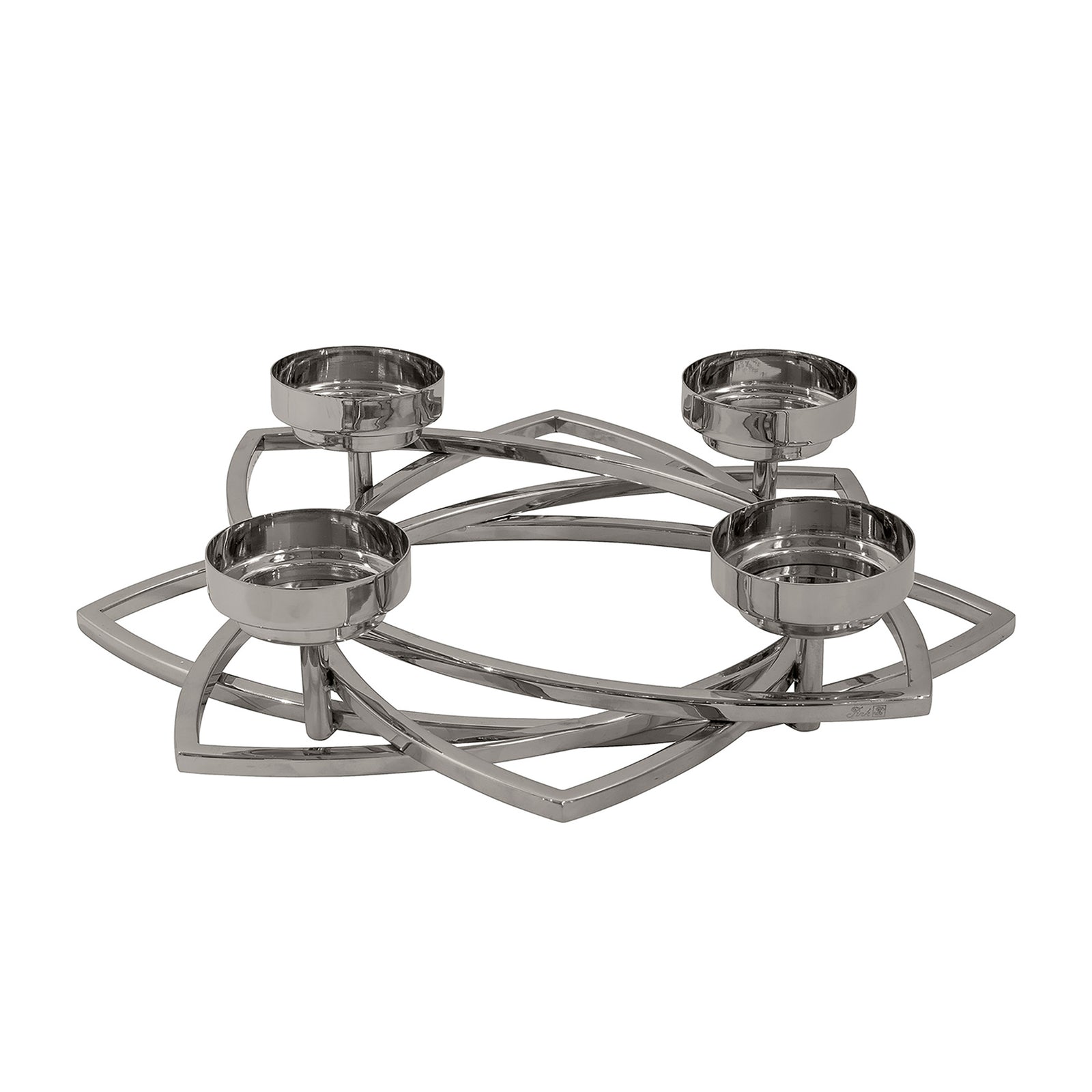 ZAPPORA Leuchter, 4-flammig silberfarben