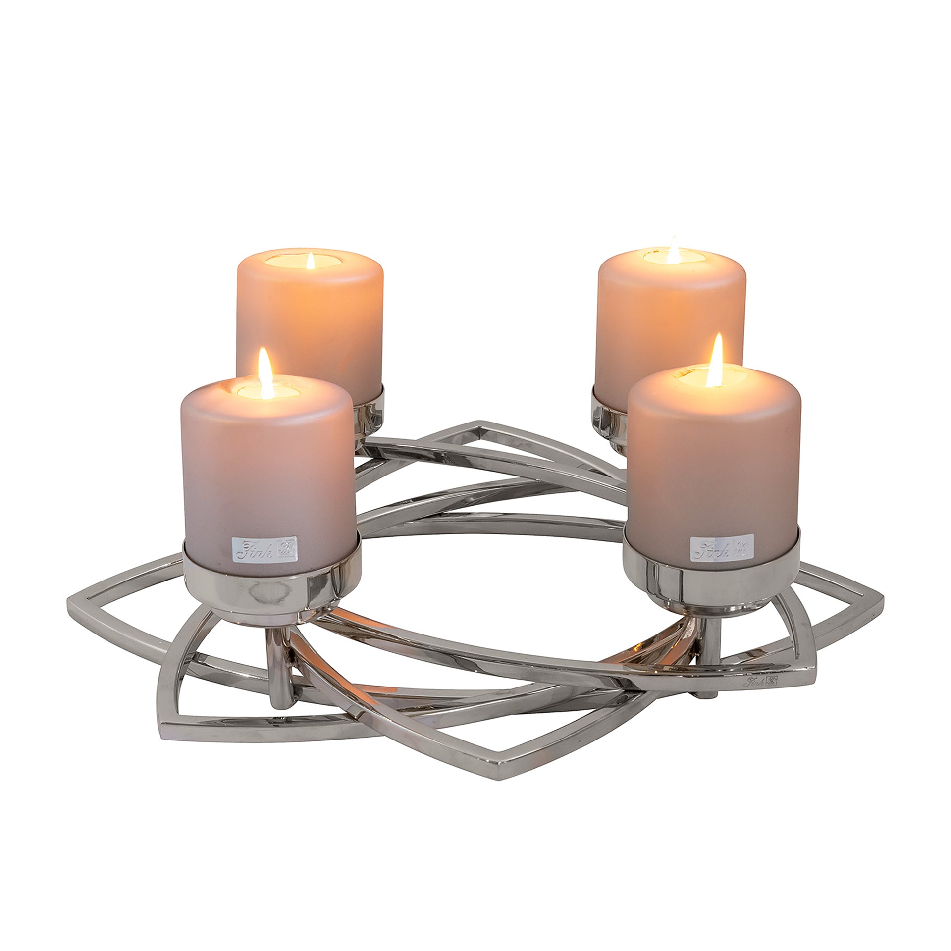 ZAPPORA Leuchter, 4-flammig silberfarben