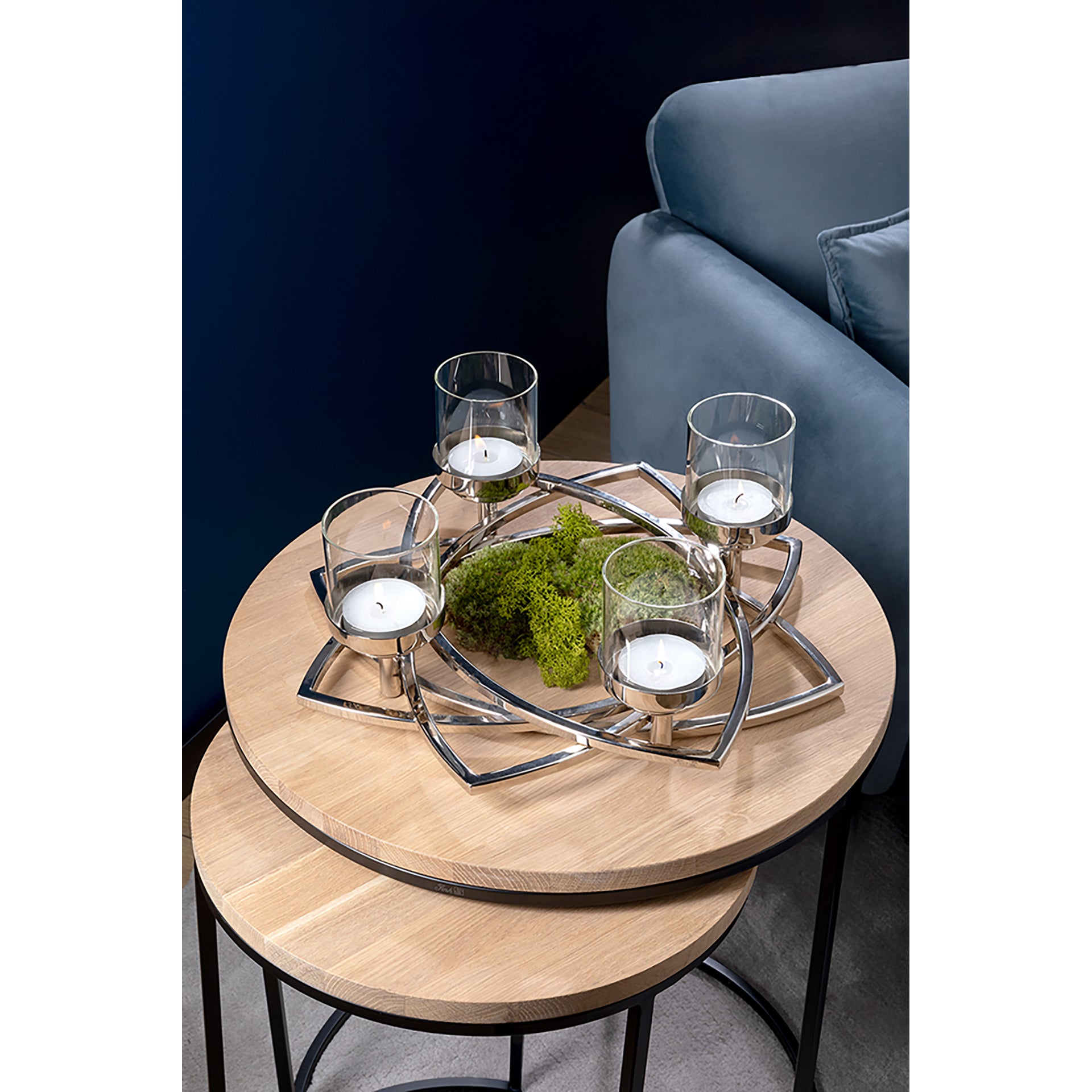 ZAPPORA Leuchter, 4-flammig silberfarben