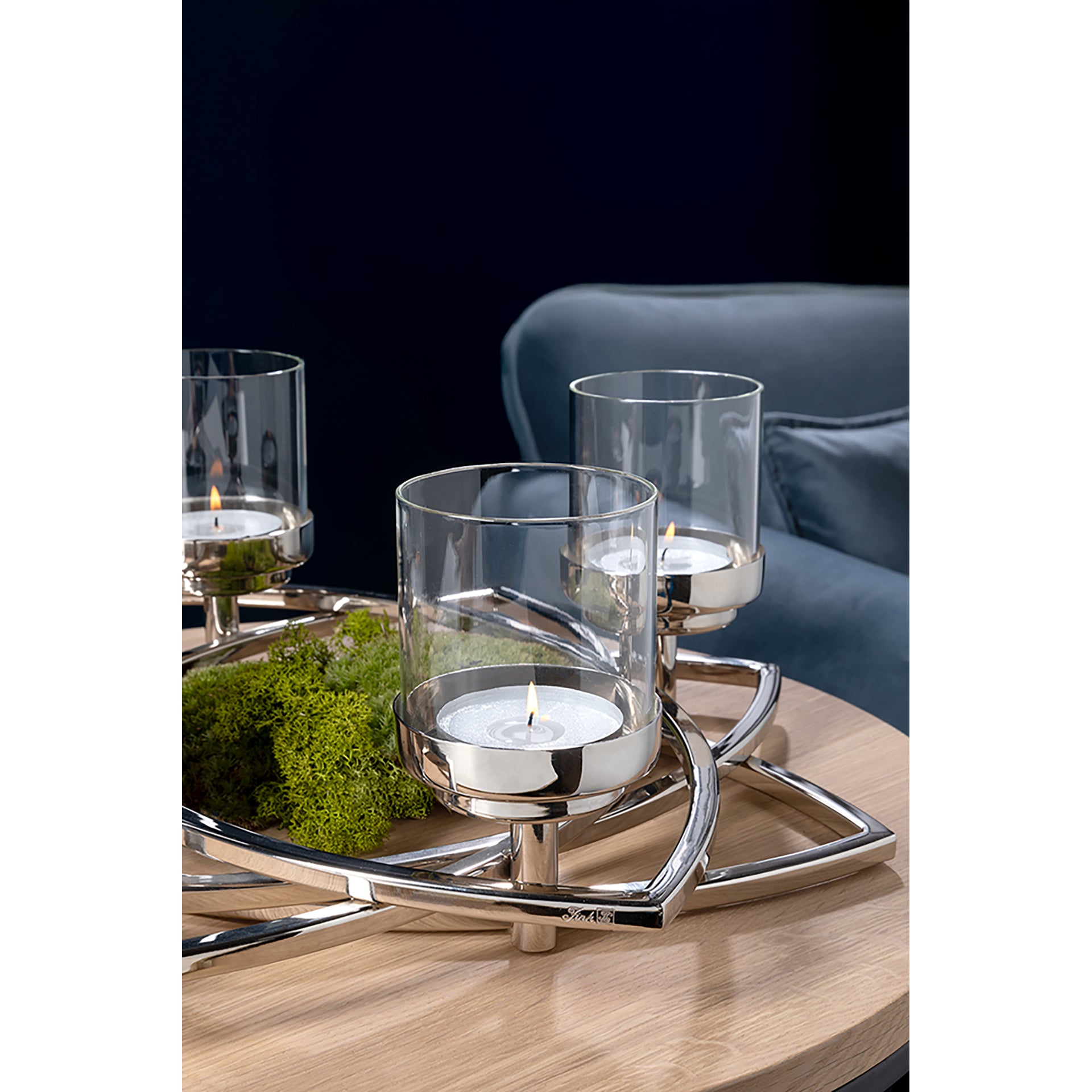 ZAPPORA Leuchter, 4-flammig silberfarben