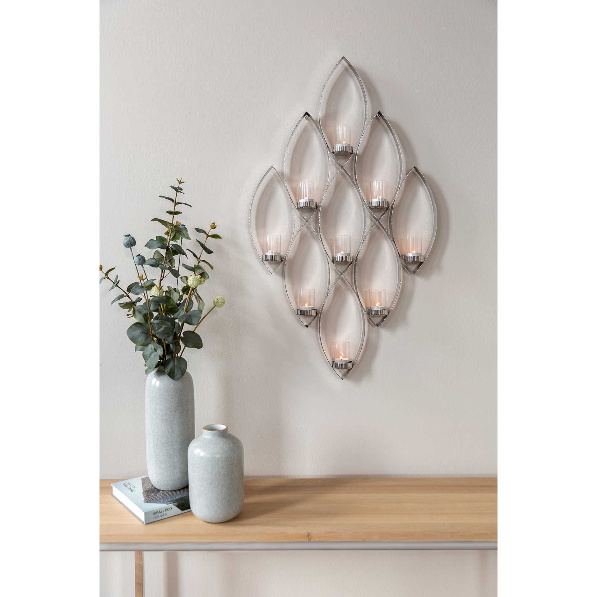 MARUF Wandleuchter silberfarben