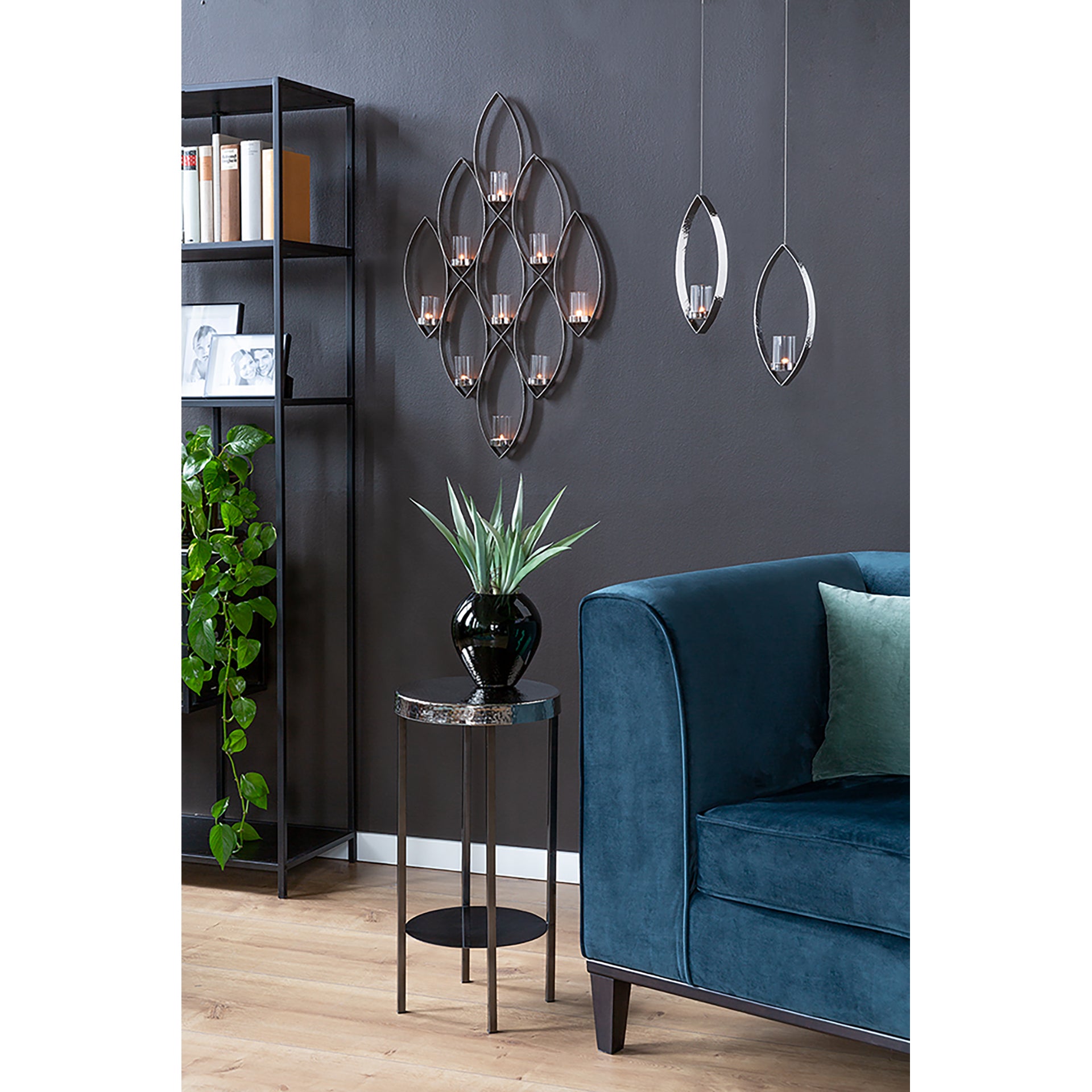 MARUF Wandleuchter silberfarben