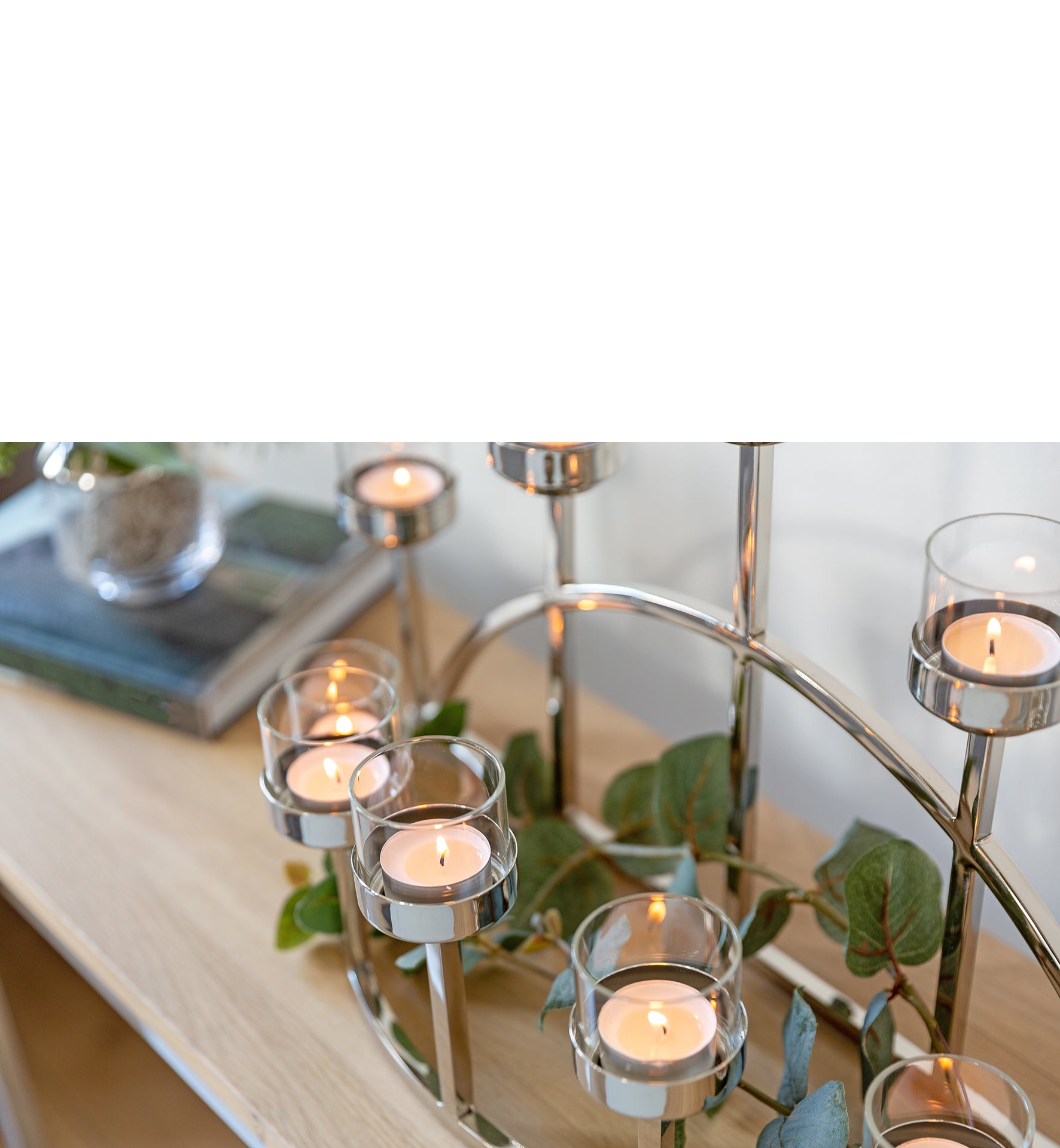 DOMIAN Leuchter silberfarben