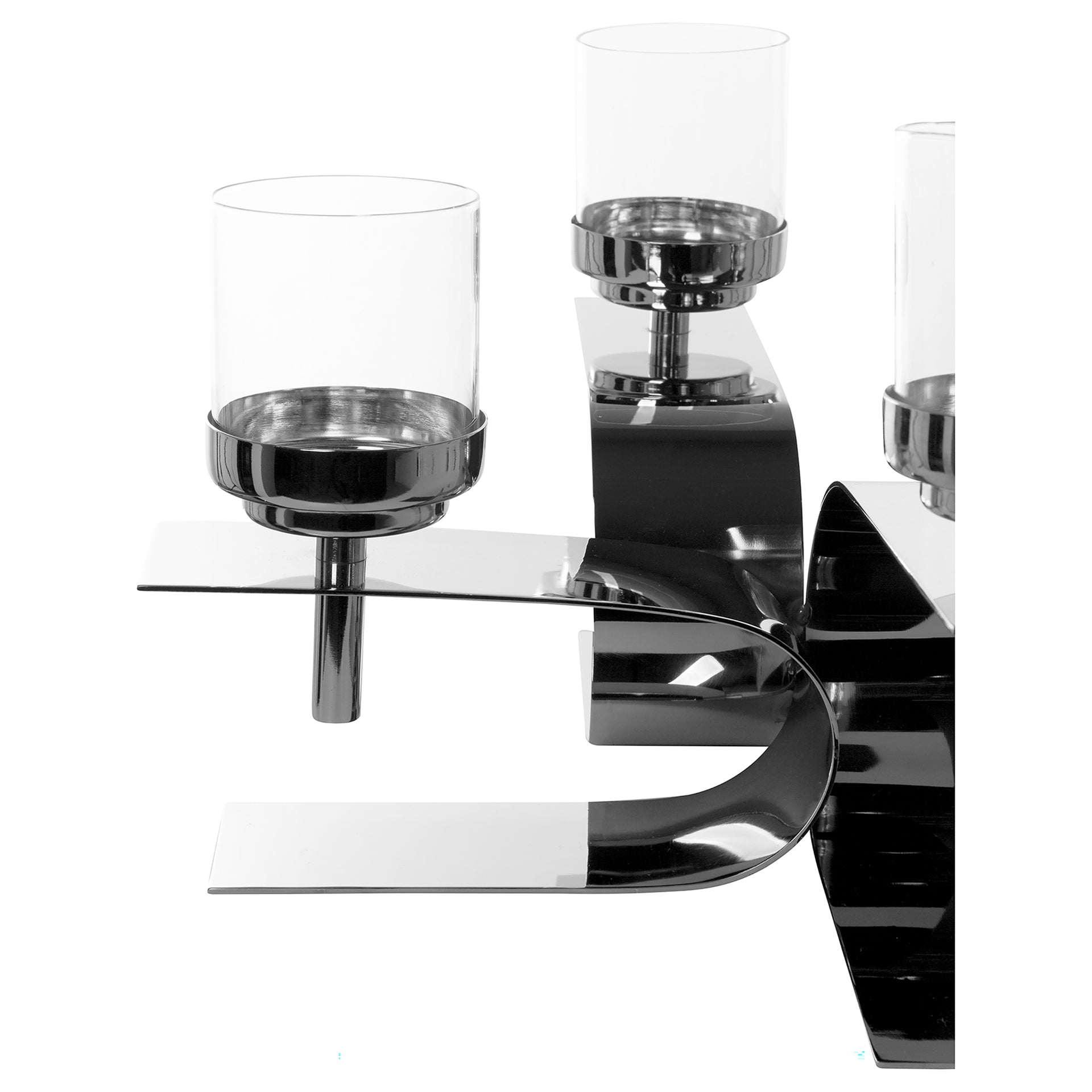 PASSIONA Leuchter, 4-flammig silberfarben