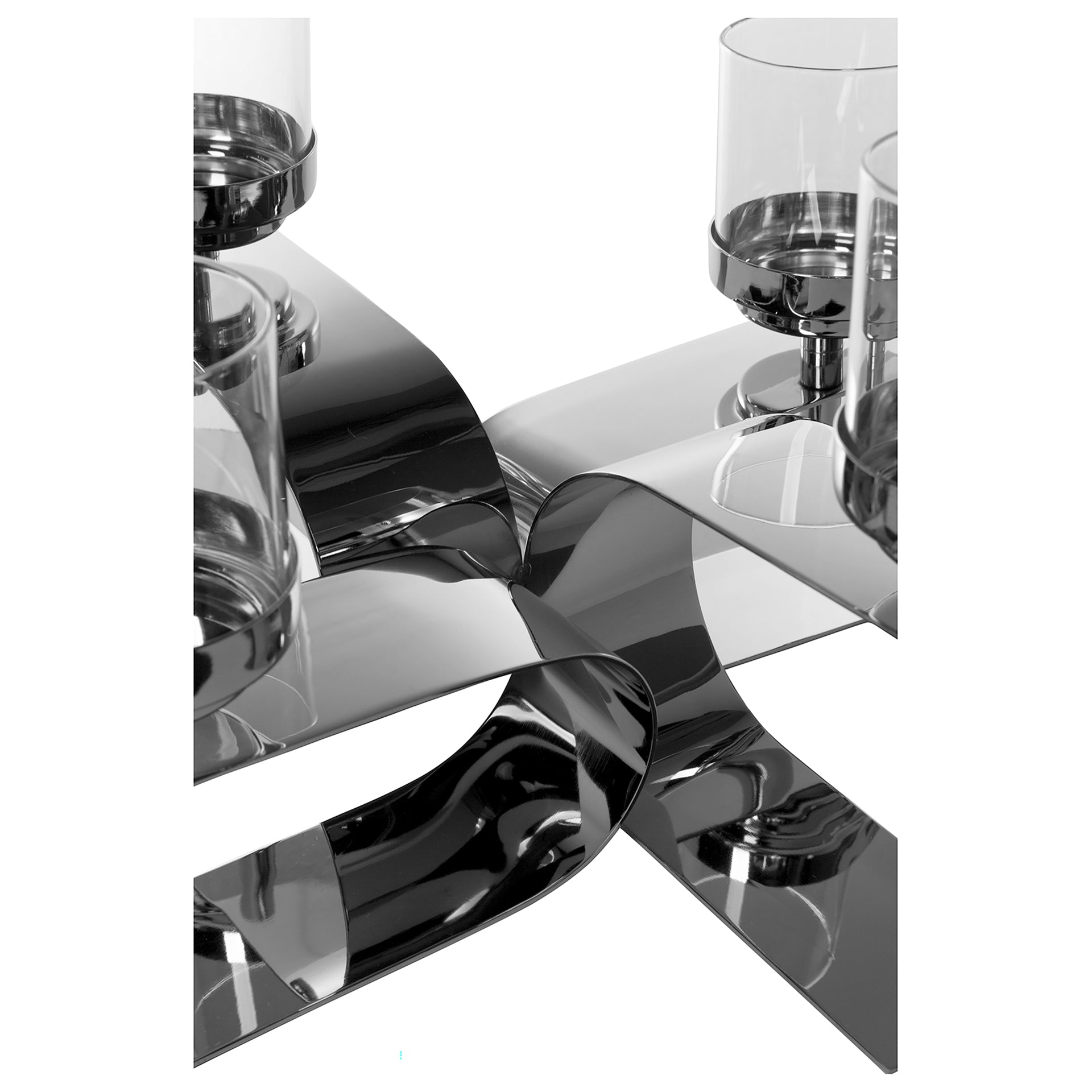 PASSIONA Leuchter, 4-flammig silberfarben