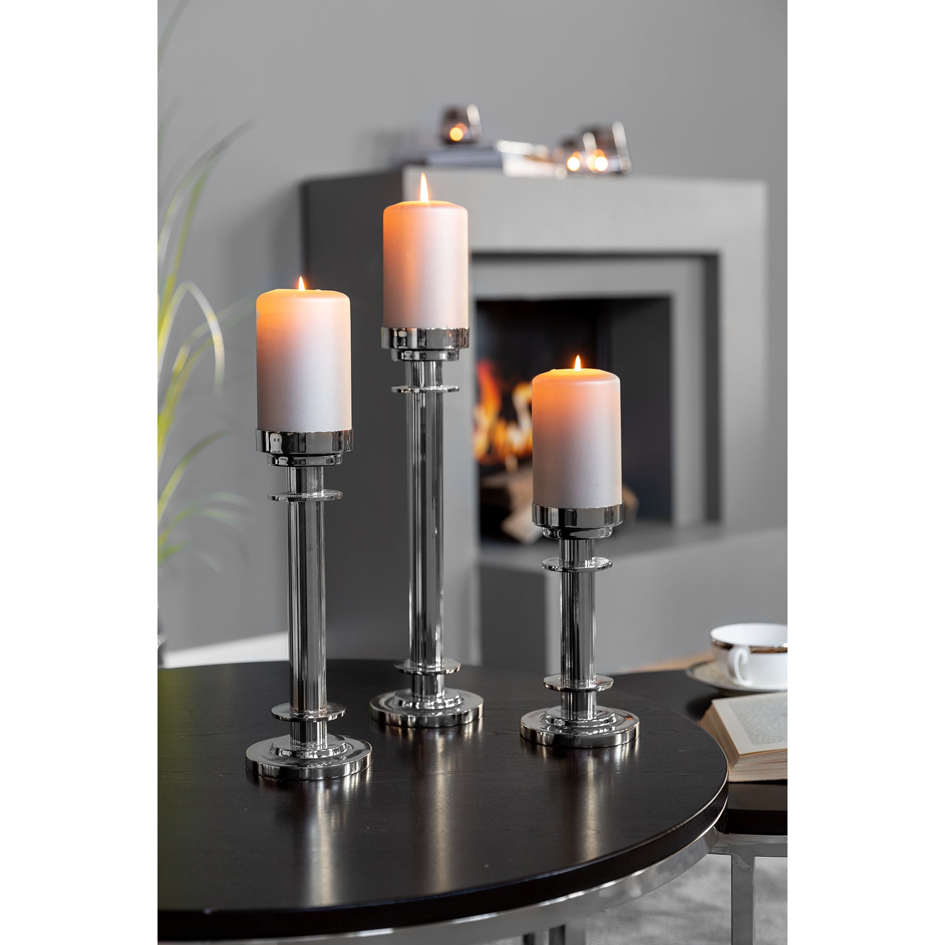 RICARDO Leuchter silberfarben