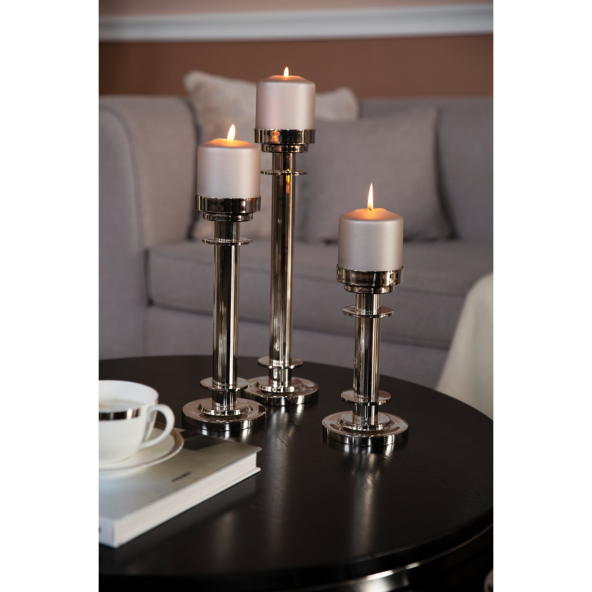 RICARDO Leuchter silberfarben