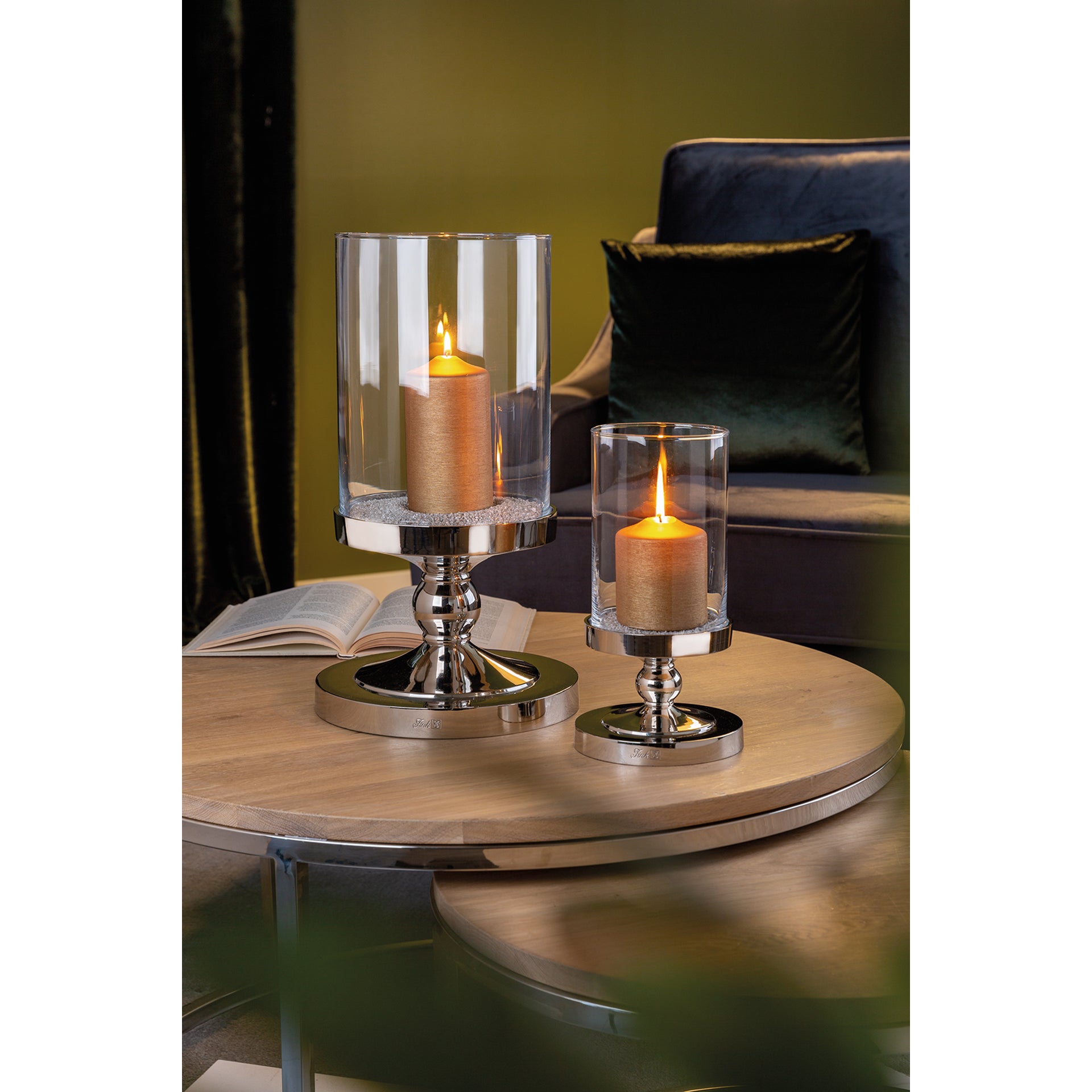 LAMONTE Leuchter silberfarben