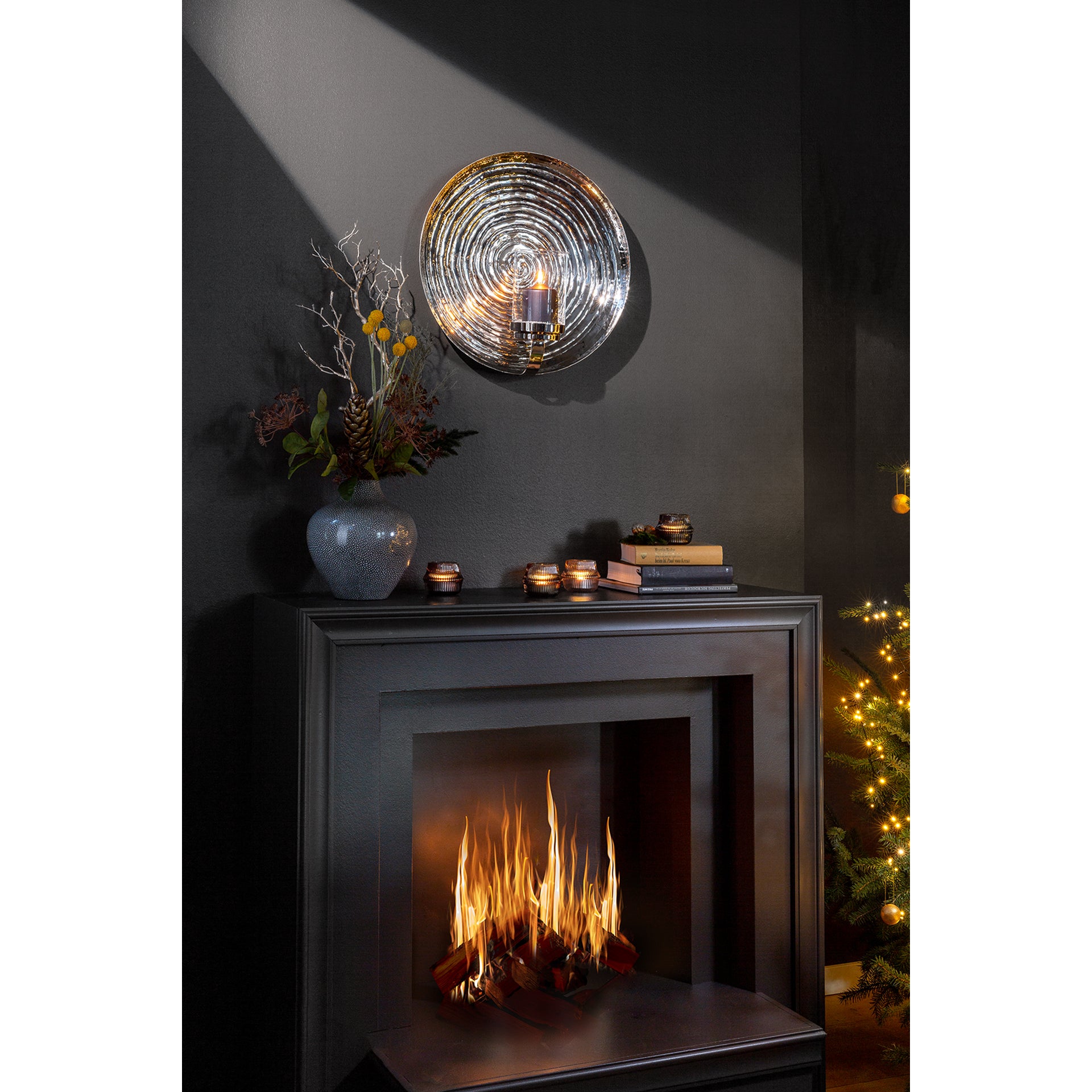 AZORA Wandleuchter silberfarben