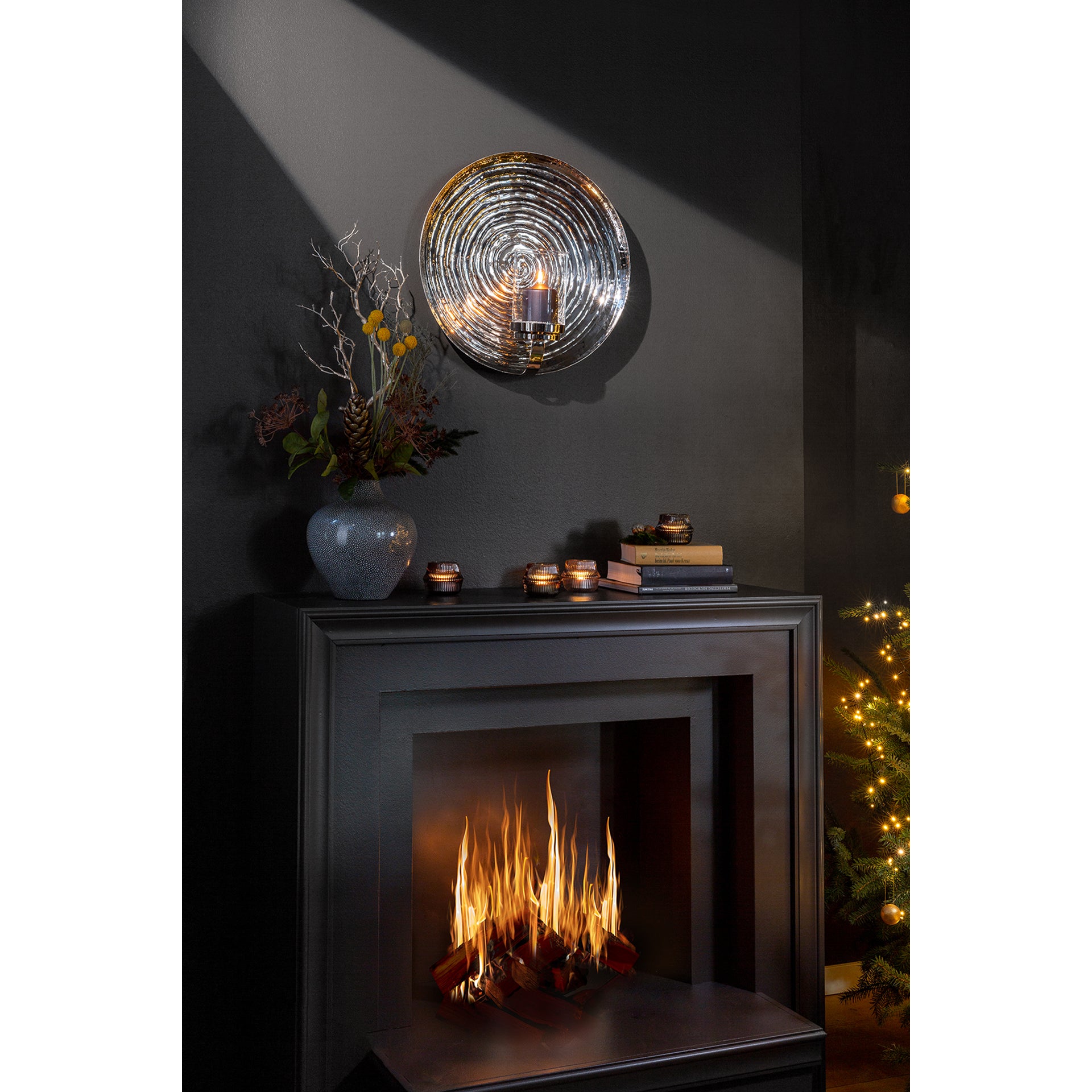 AZORA Wandleuchter silberfarben