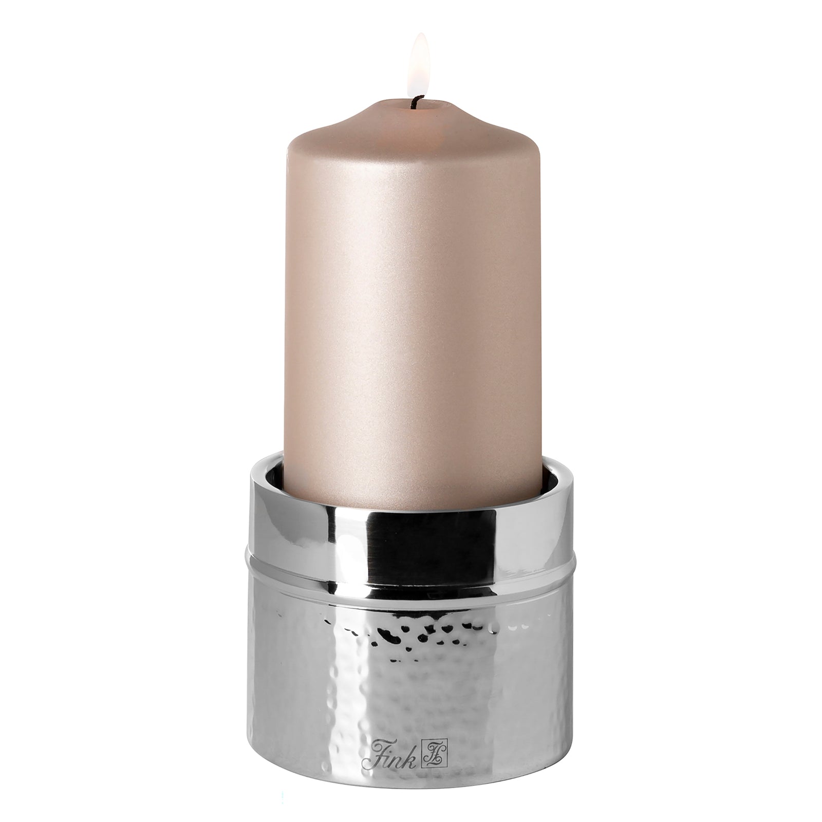 NASSAU Stumpenkerzenhalter silberfarben