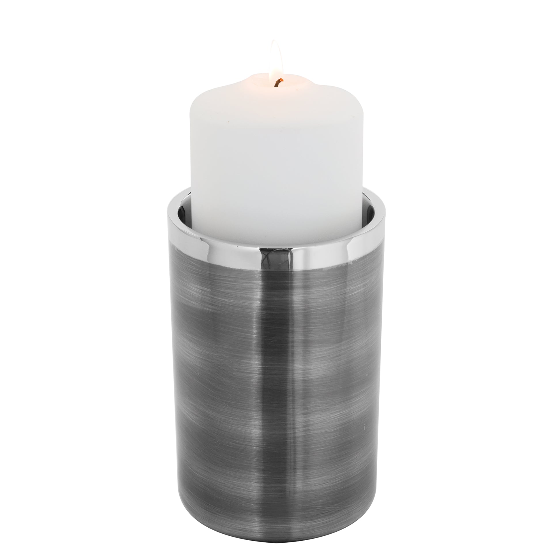 VITO Stumpenkerzenhalter antik grau