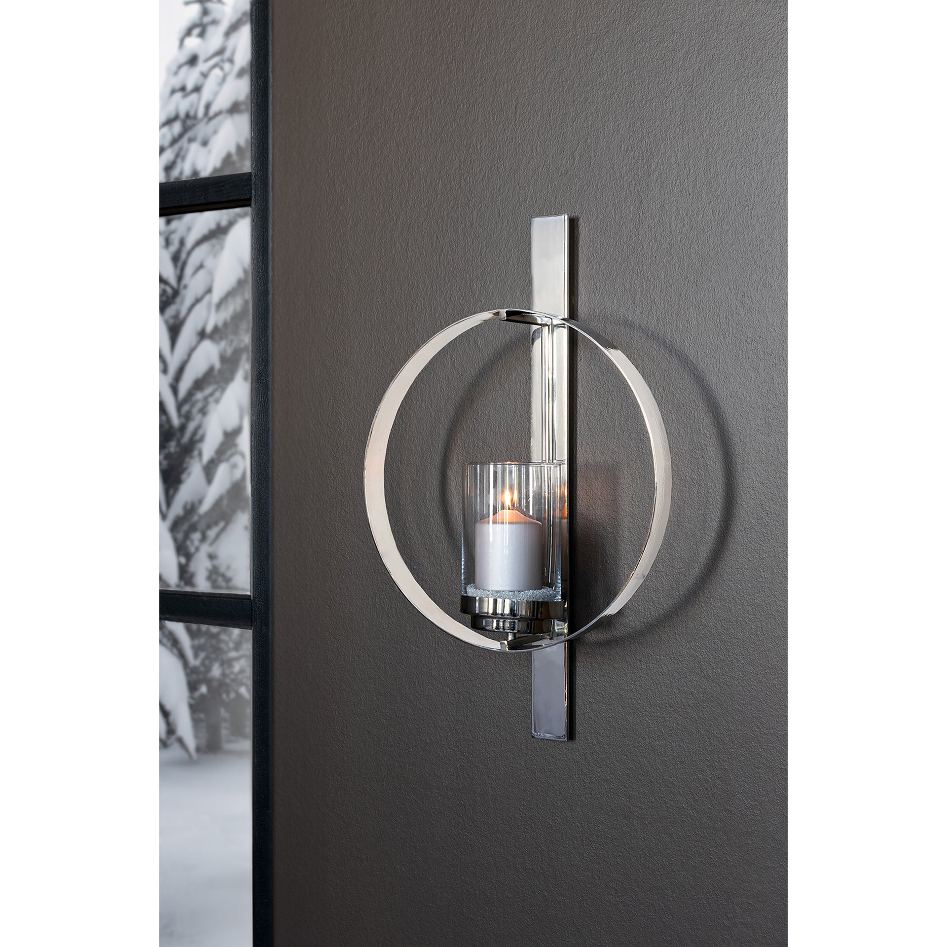 CLARION Wandleuchter silberfarben