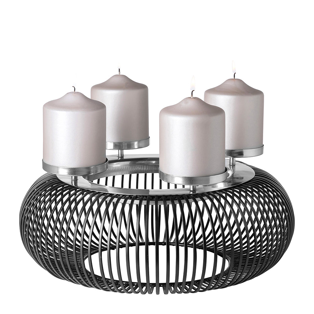 LUBENA Kranz 4-flammig silberfarben