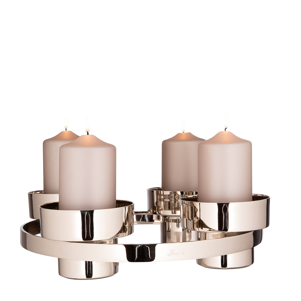TUVA Kranz 4-flammig silberfarben