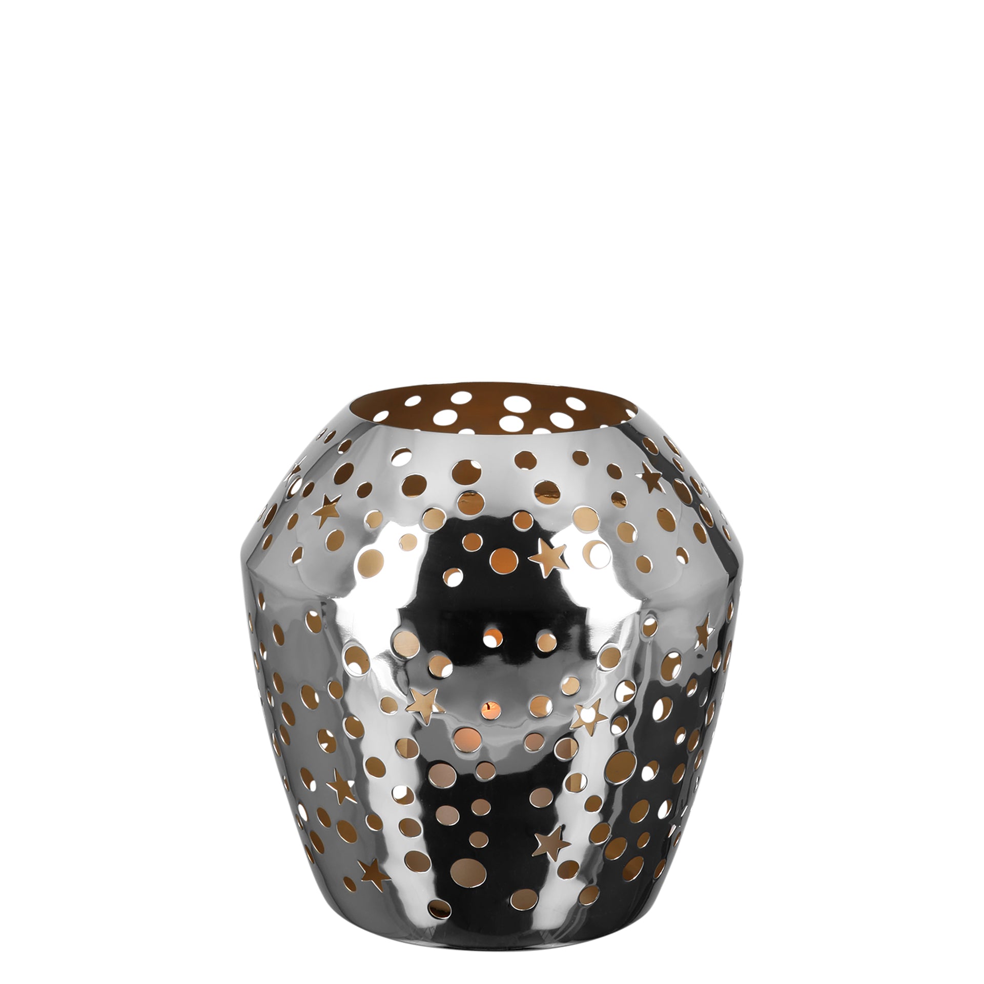 SHEILA Windlicht ohne Glas silberfarben