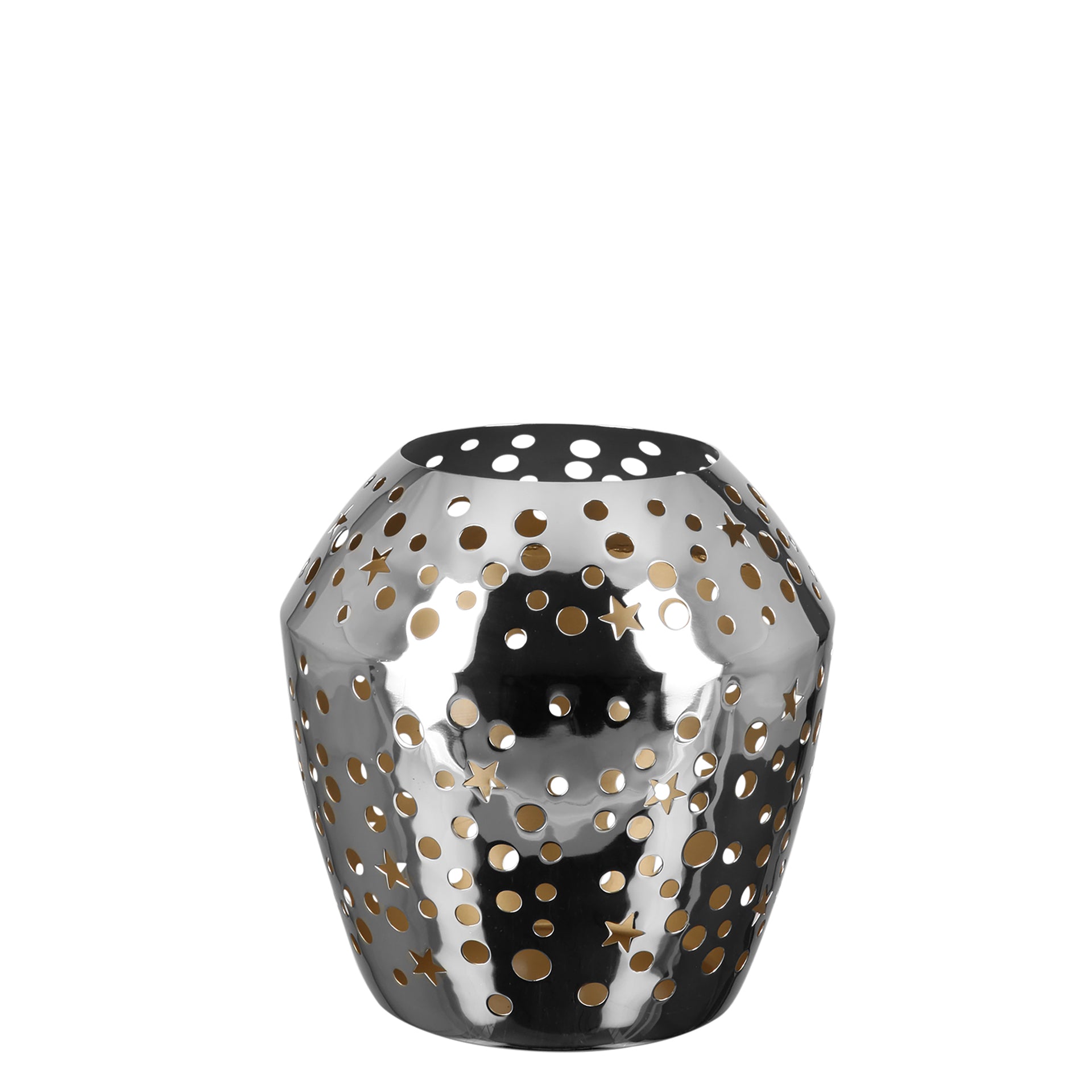 SHEILA Windlicht ohne Glas silberfarben