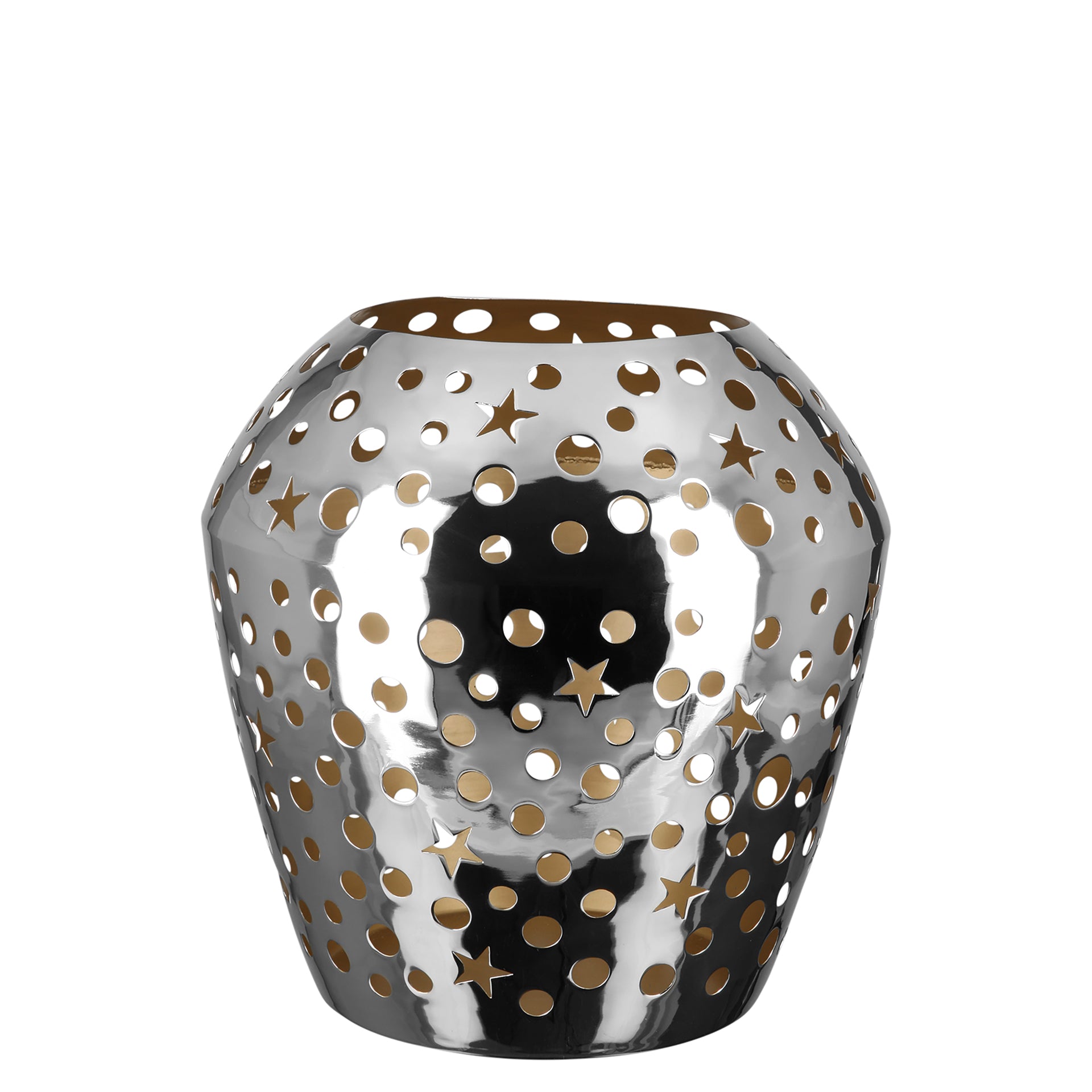 SHEILA Windlicht ohne Glas silberfarben