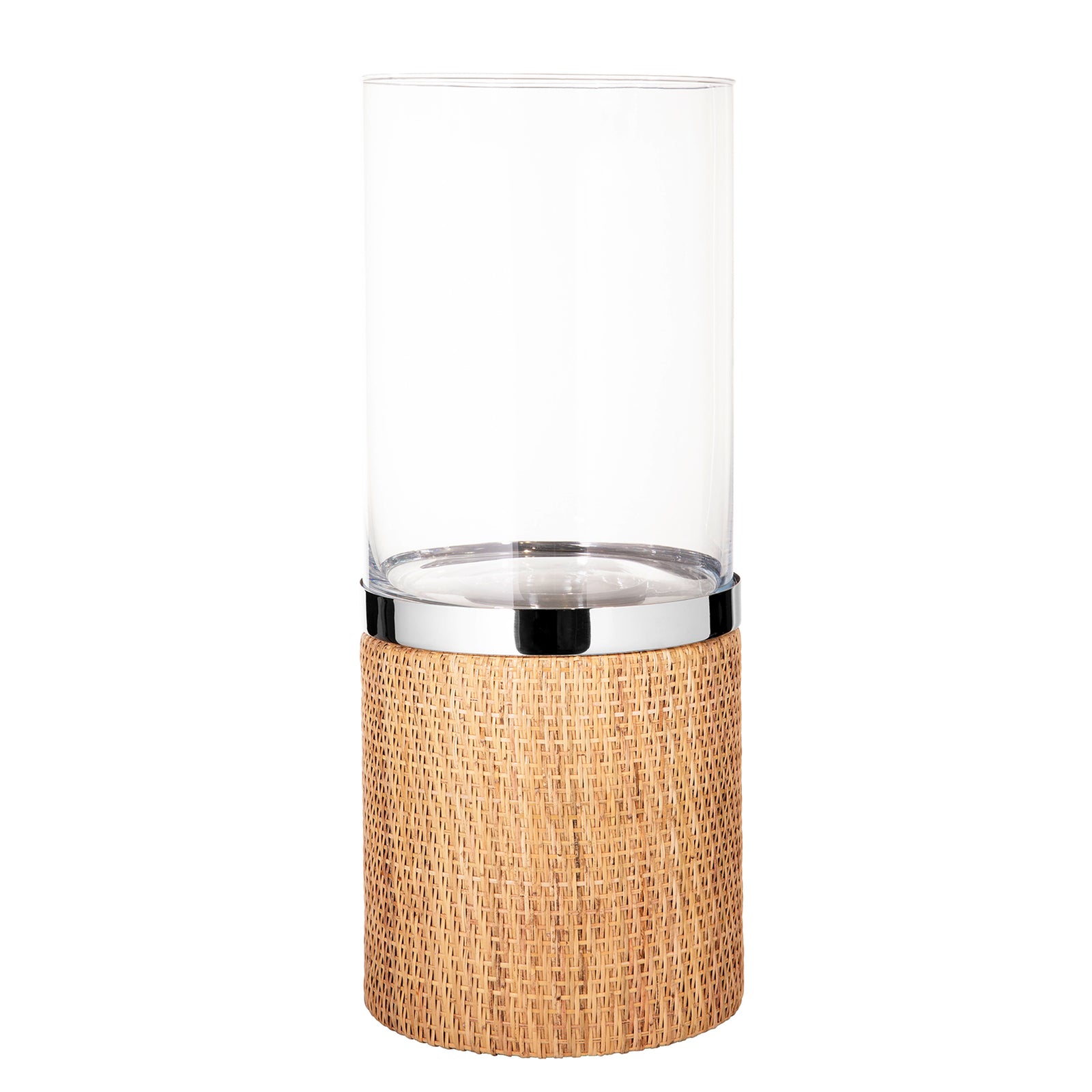 CATANIA Windlicht mit Glas silberfarben