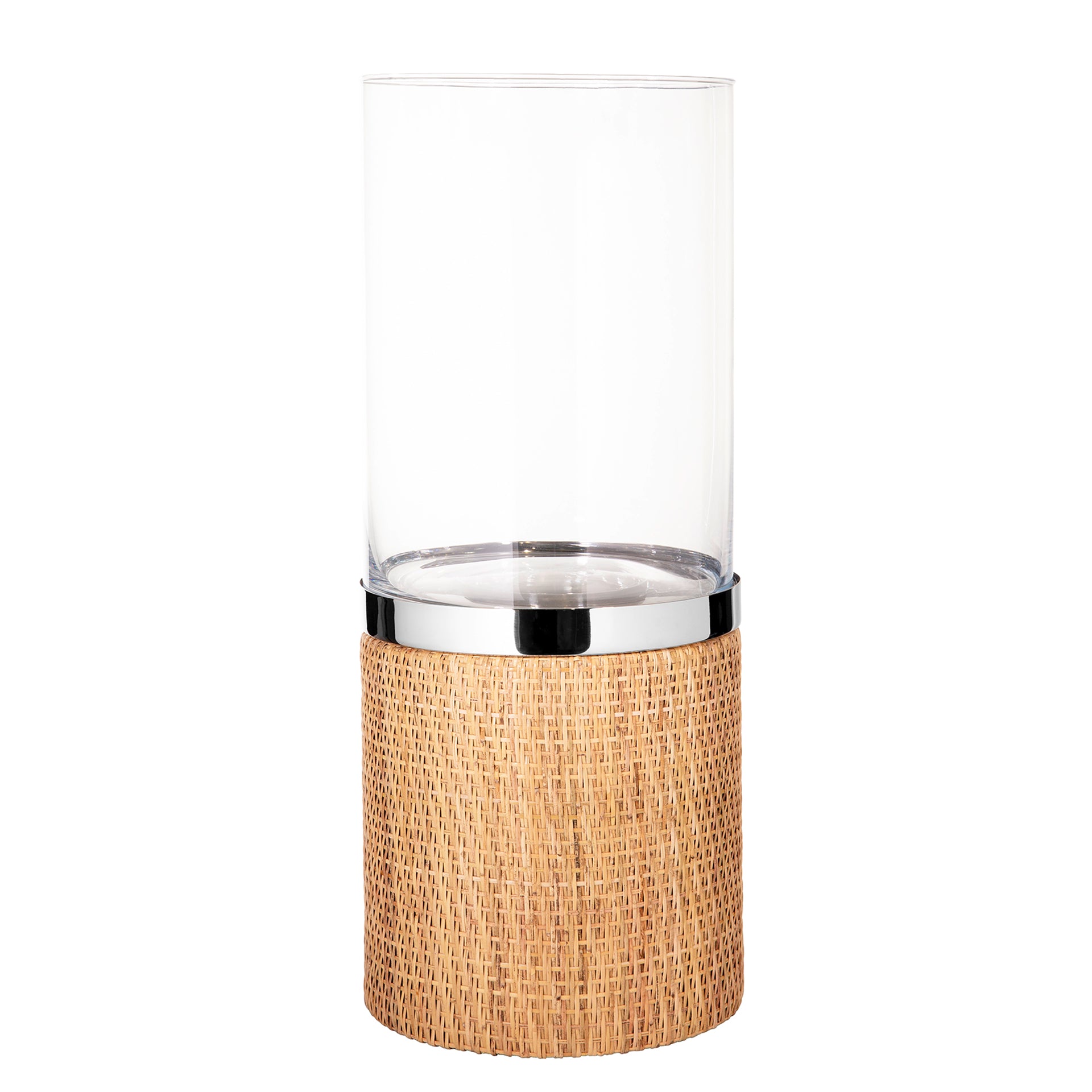 CATANIA Windlicht mit Glas silberfarben