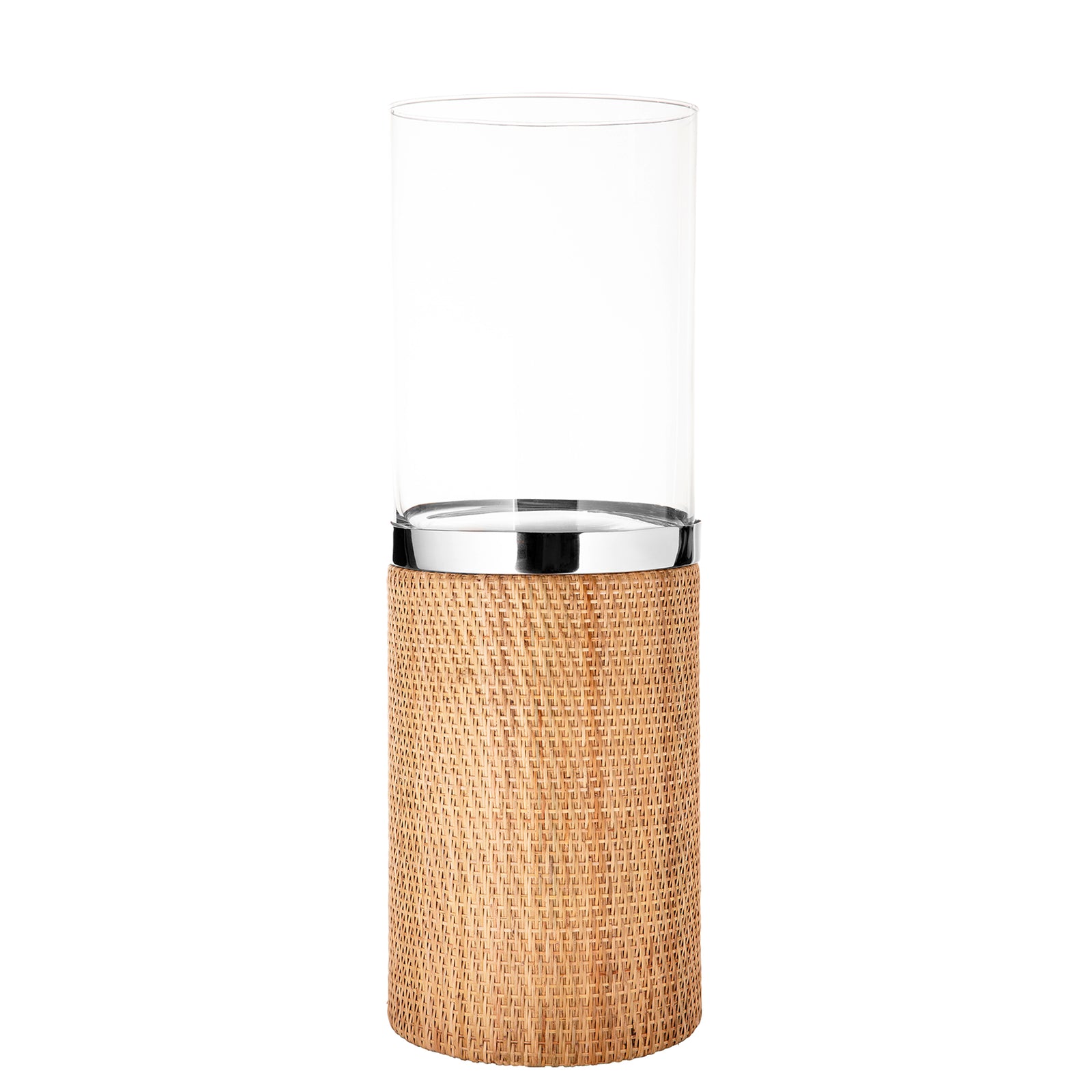 CATANIA Windlicht mit Glas silberfarben