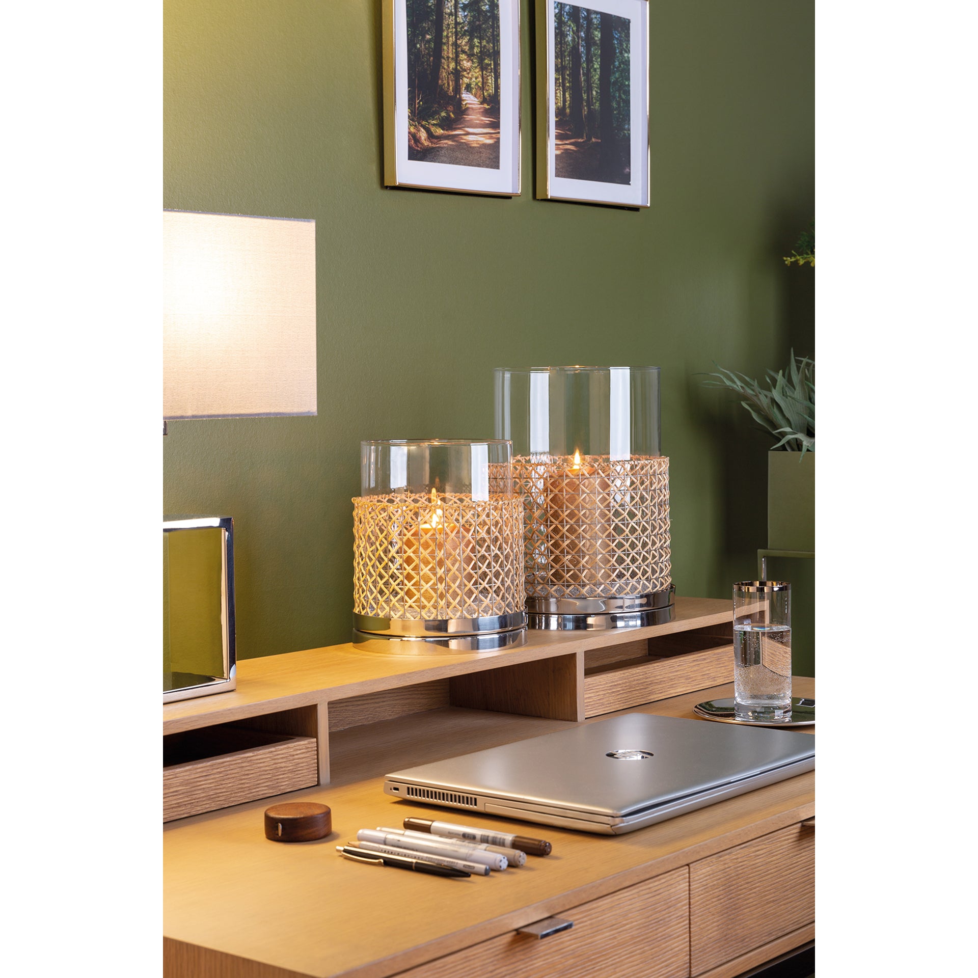 ADRIA Windlicht mit Glas natur