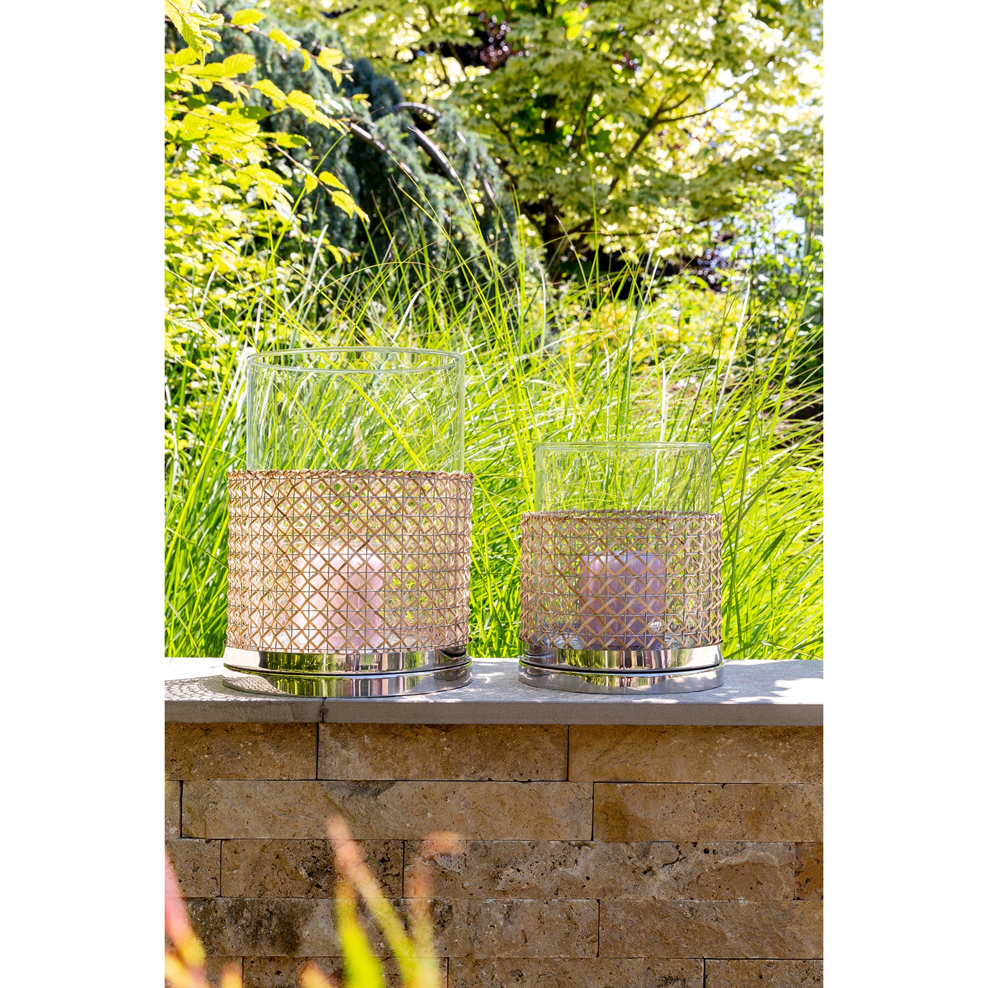 ADRIA Windlicht mit Glas natur