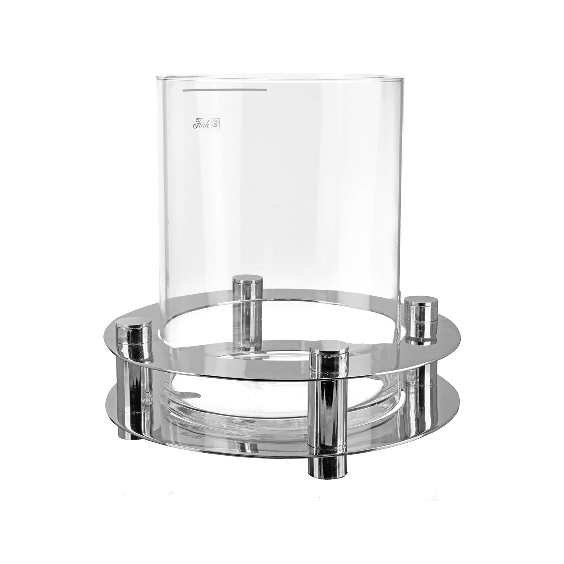 RICARDO Windlicht mit Glas silberfarben