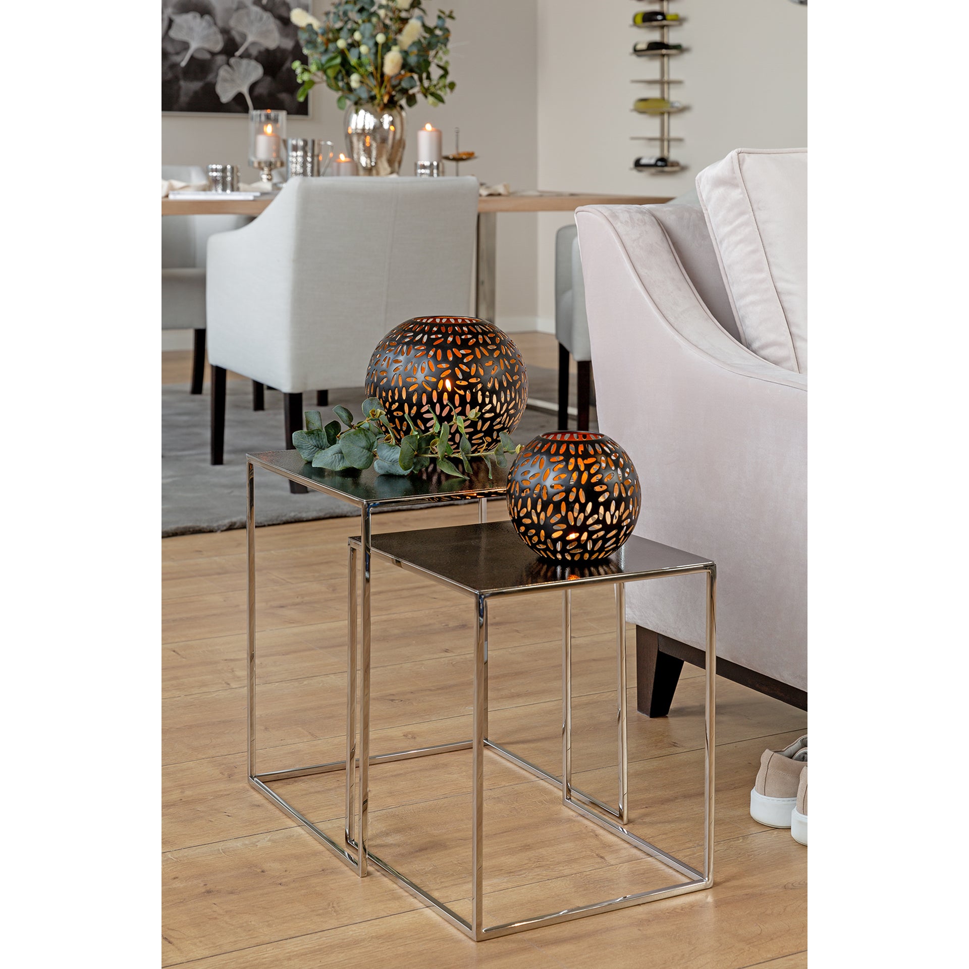 DARIA Windlicht schwarz