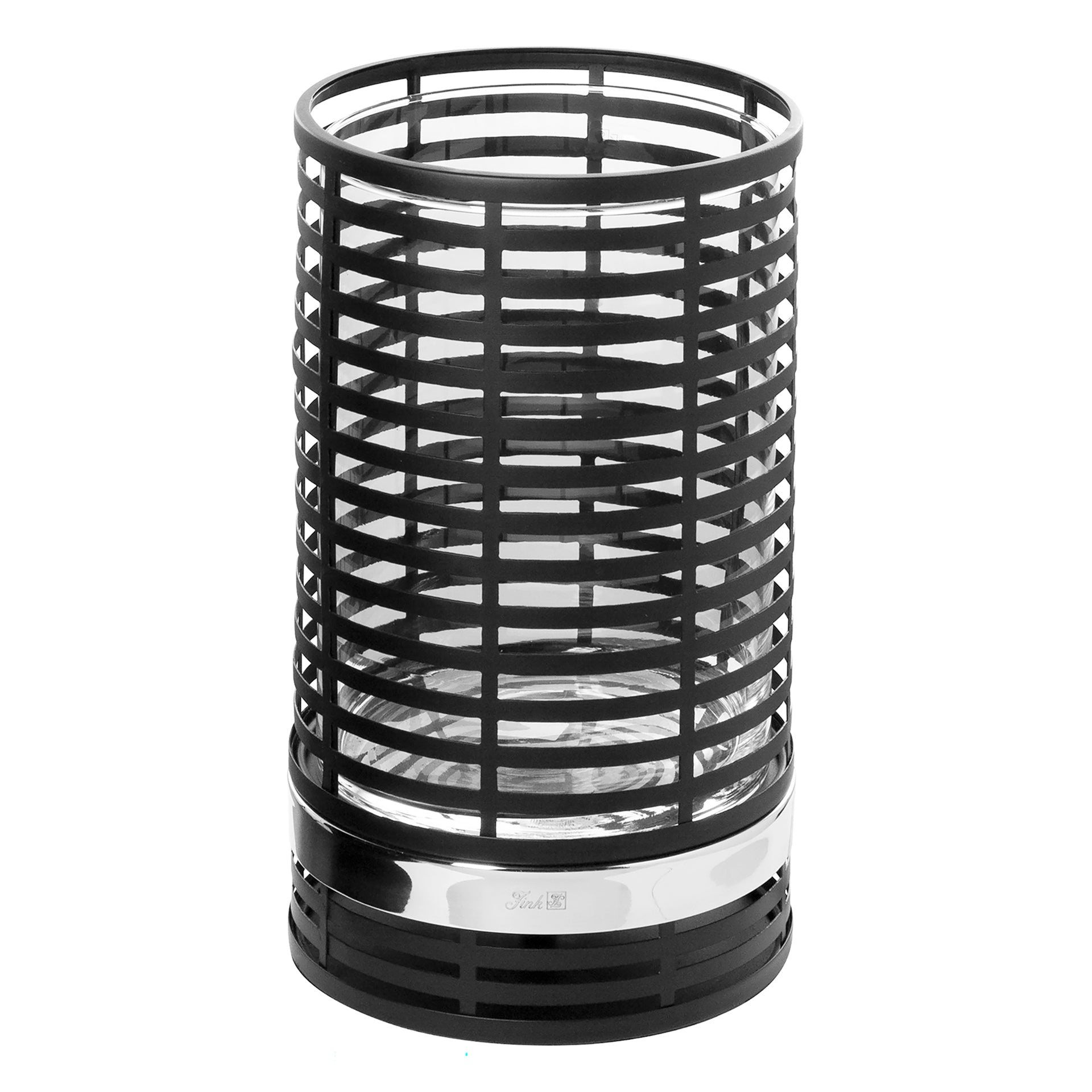 MATERA Windlicht mit Glas silberfarben