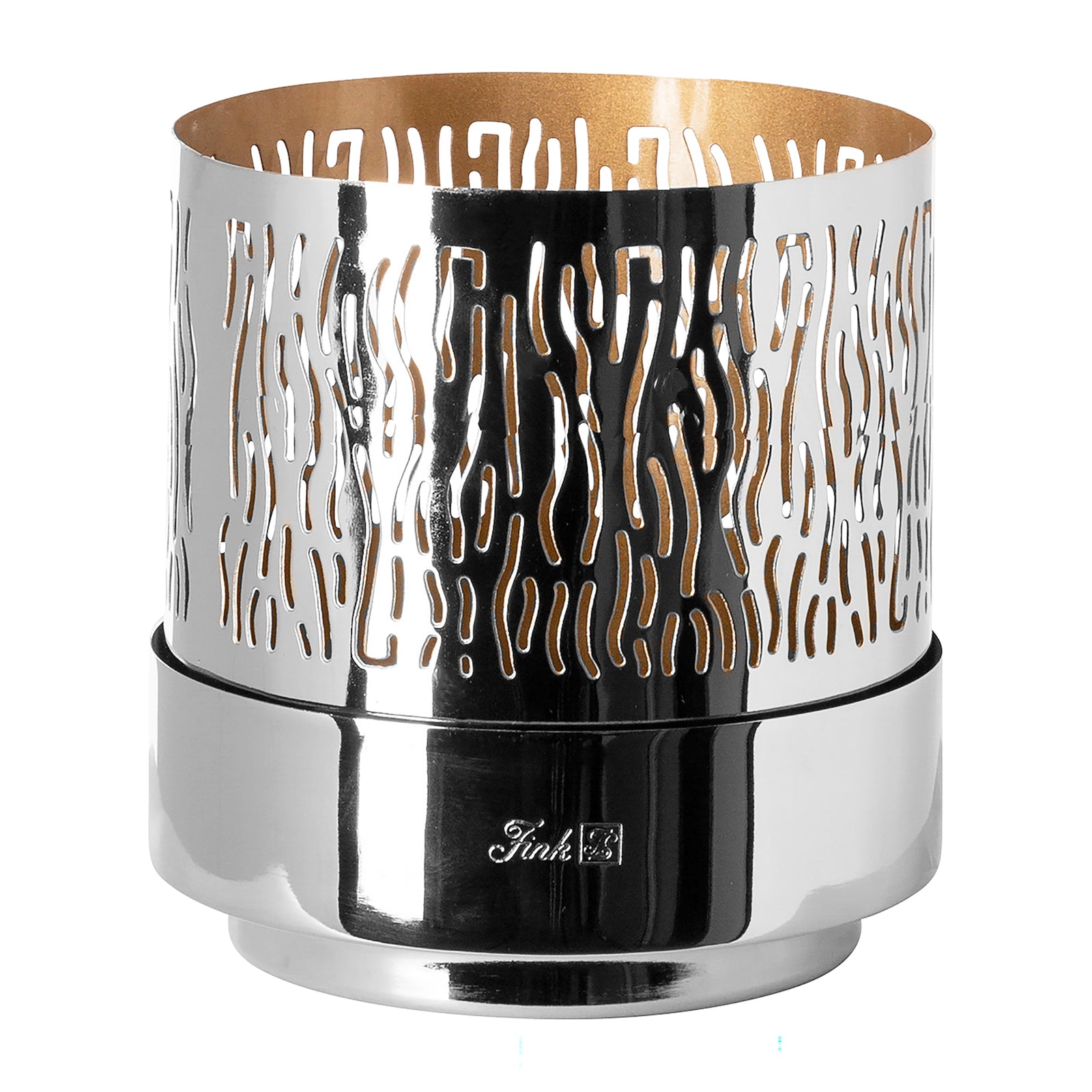 MARIAN Windlicht ohne Glas silberfarben