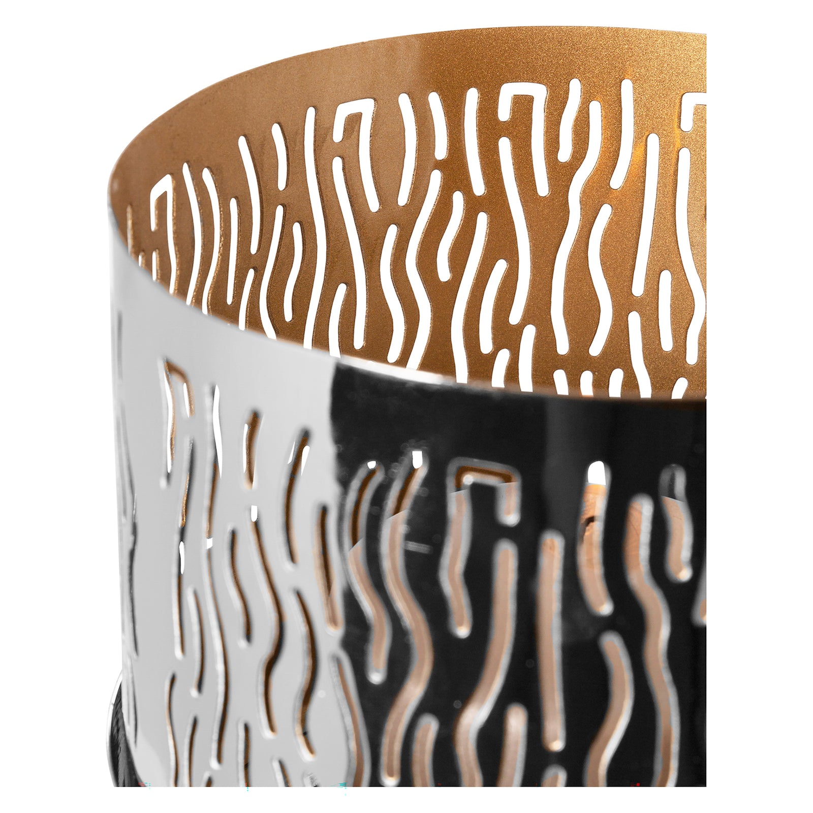 MARIAN Windlicht ohne Glas silberfarben