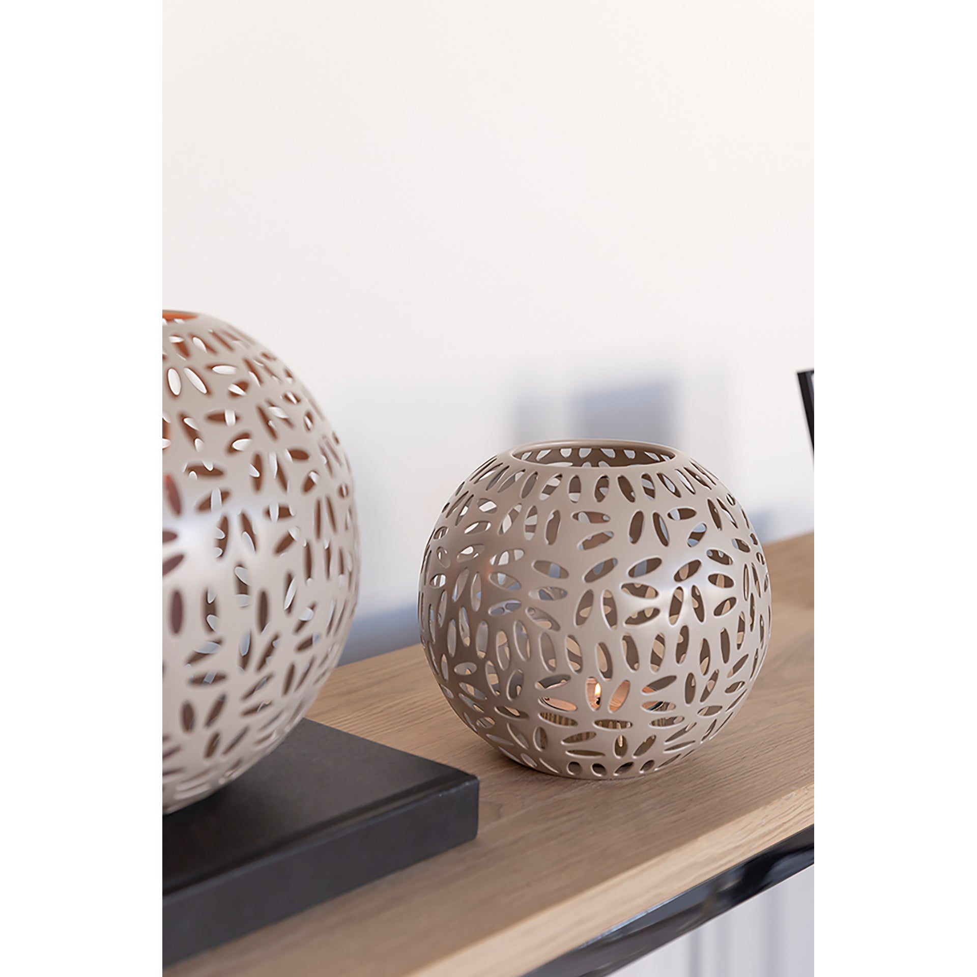 DARIA Windlicht taupe