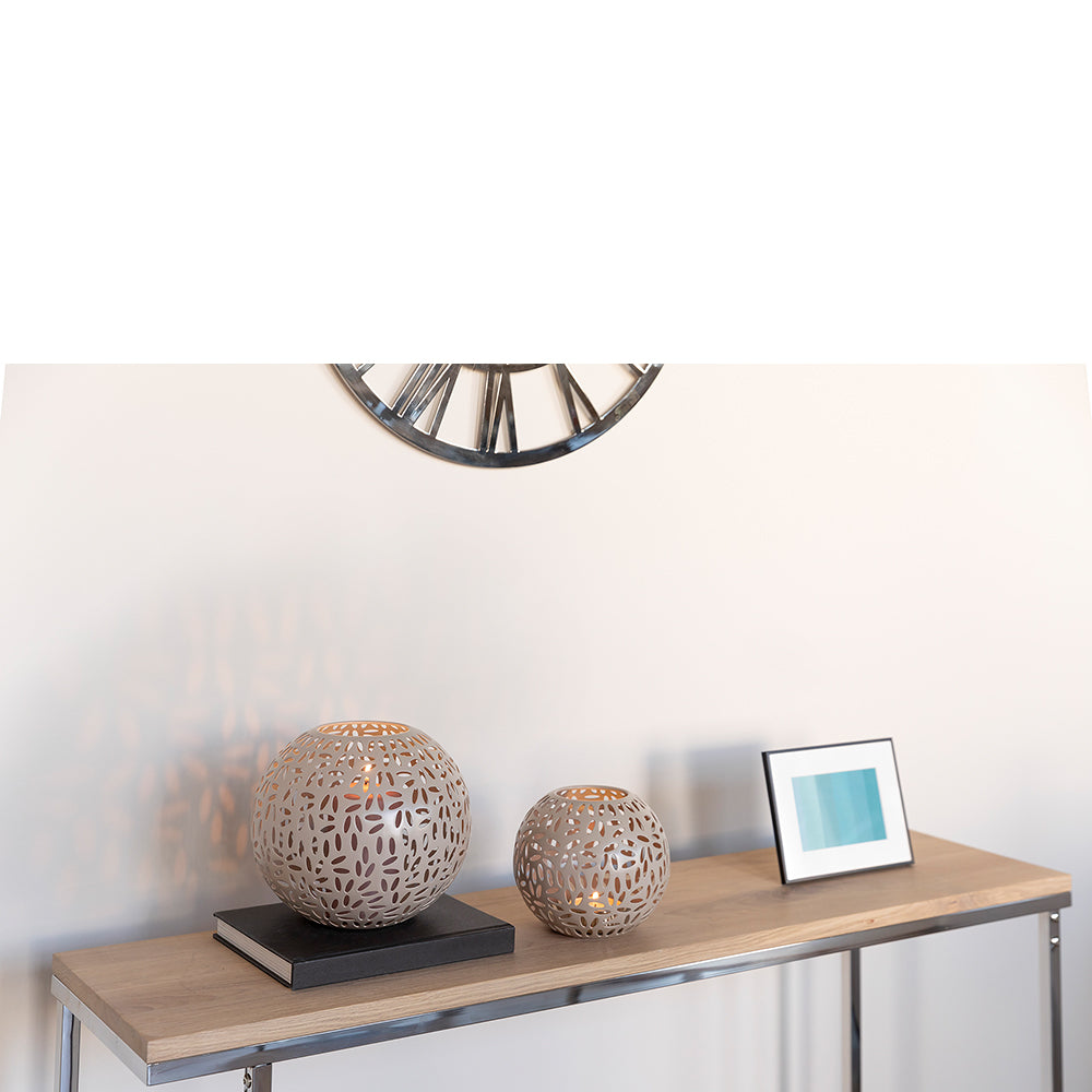 DARIA Windlicht taupe