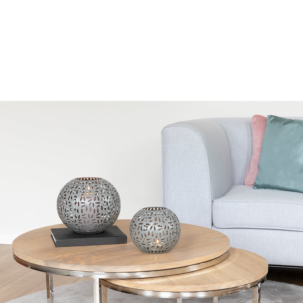 DARIA Windlicht grau