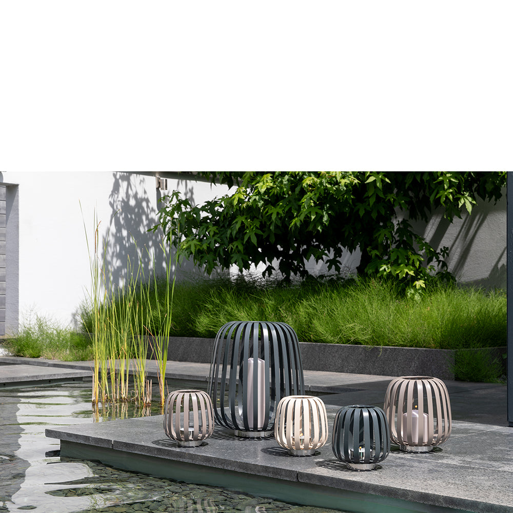 MAMBAIA Windlicht ohne Glas hellbraun