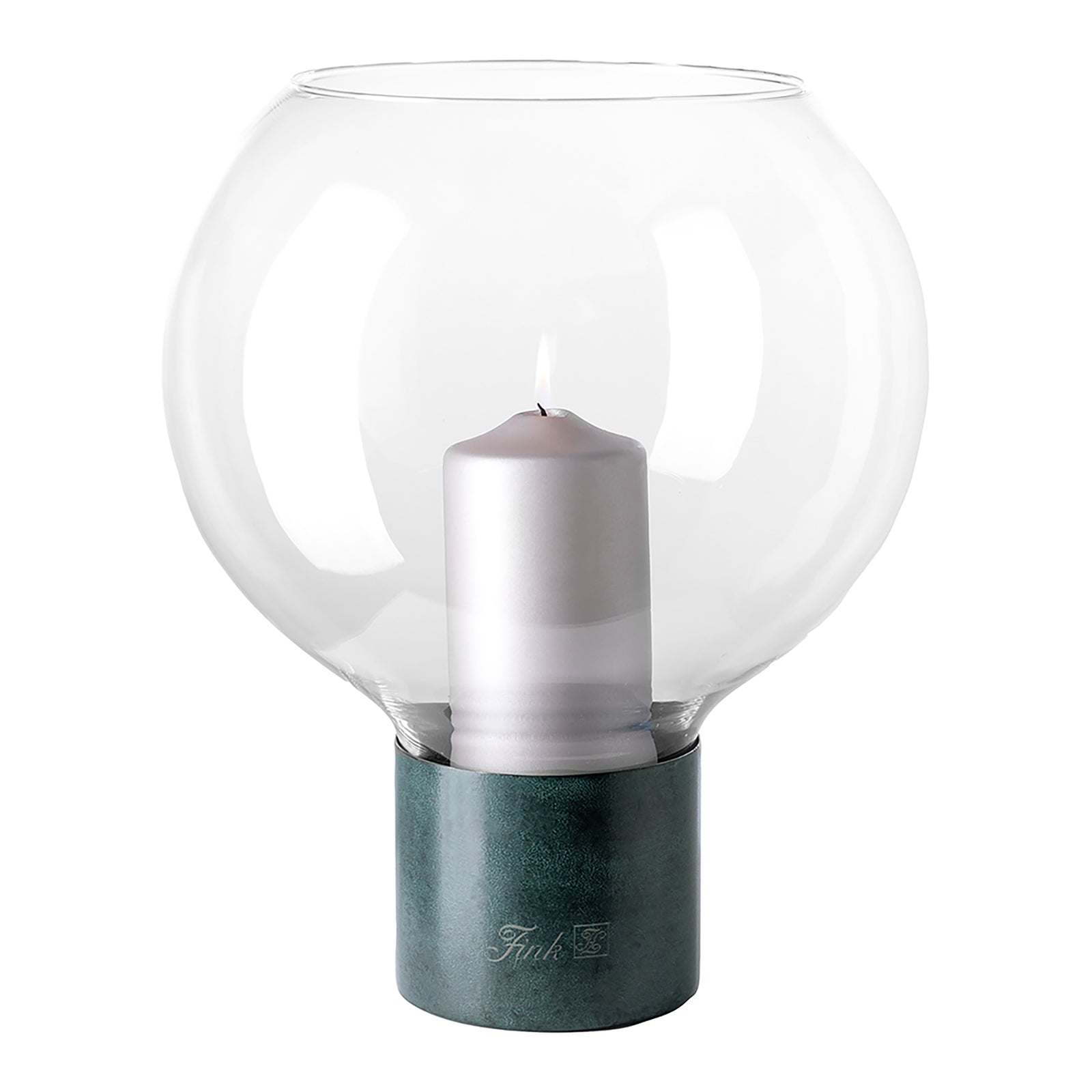 PEGO Windlicht mit Glas blau-grün