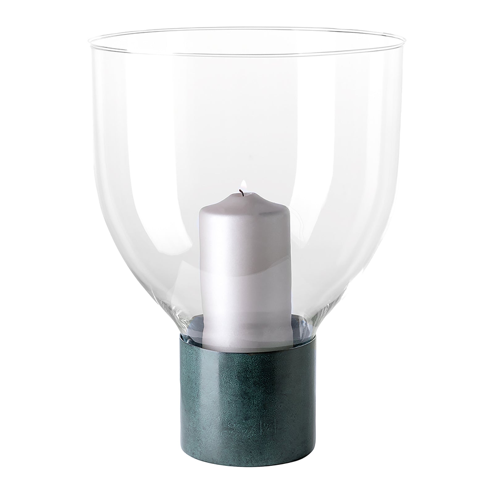 PEGO Windlicht mit Glas blau-grün