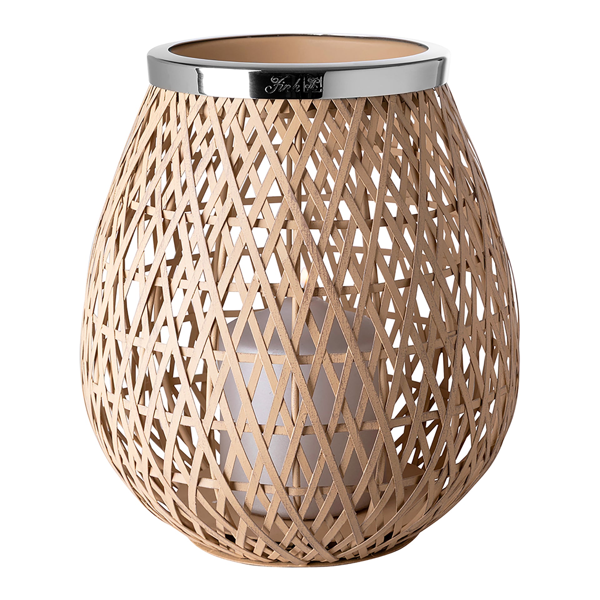 SHONA Windlicht ohne Glas natur